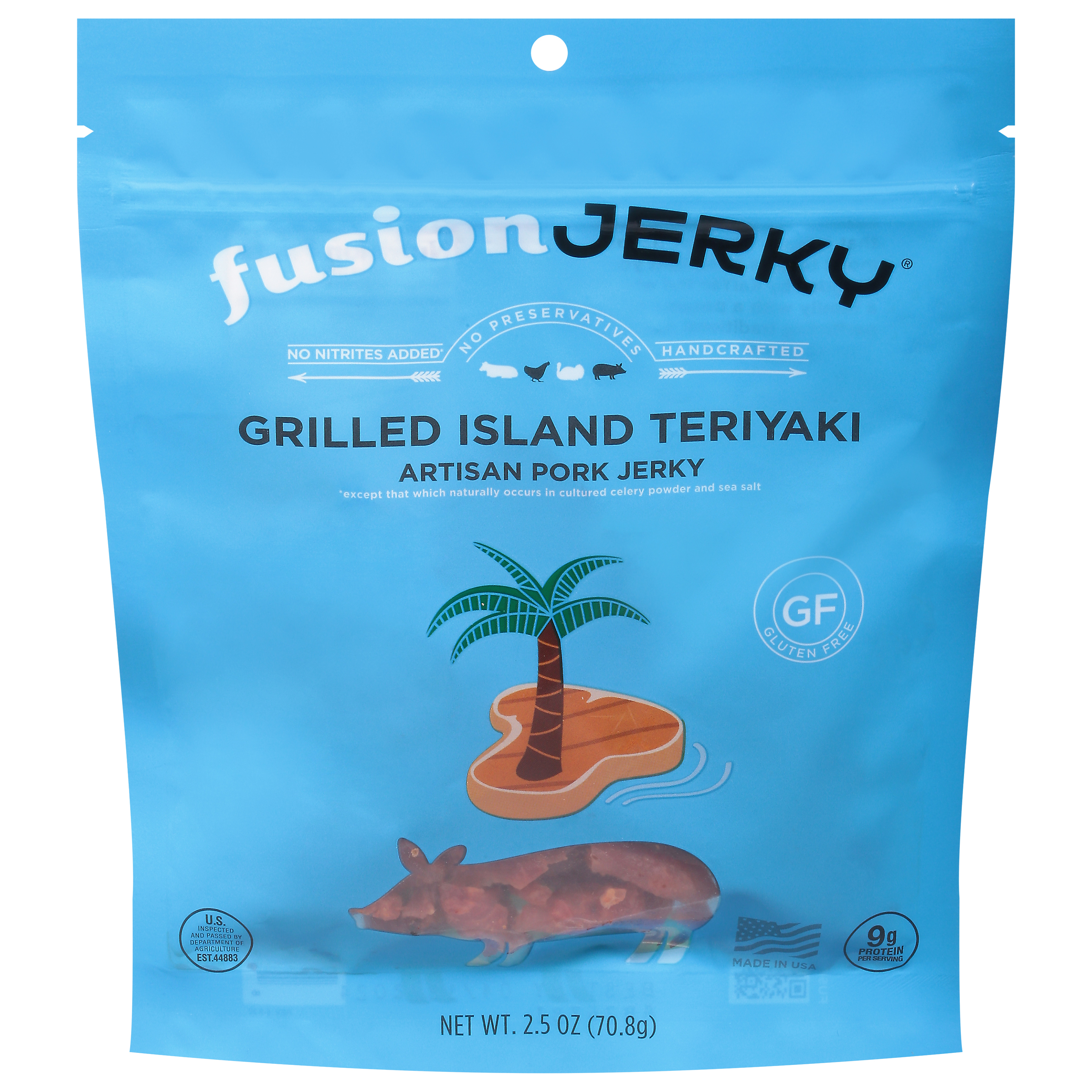 FusionJerky Grilled Island Teriyaki Artisan Pork Jerky