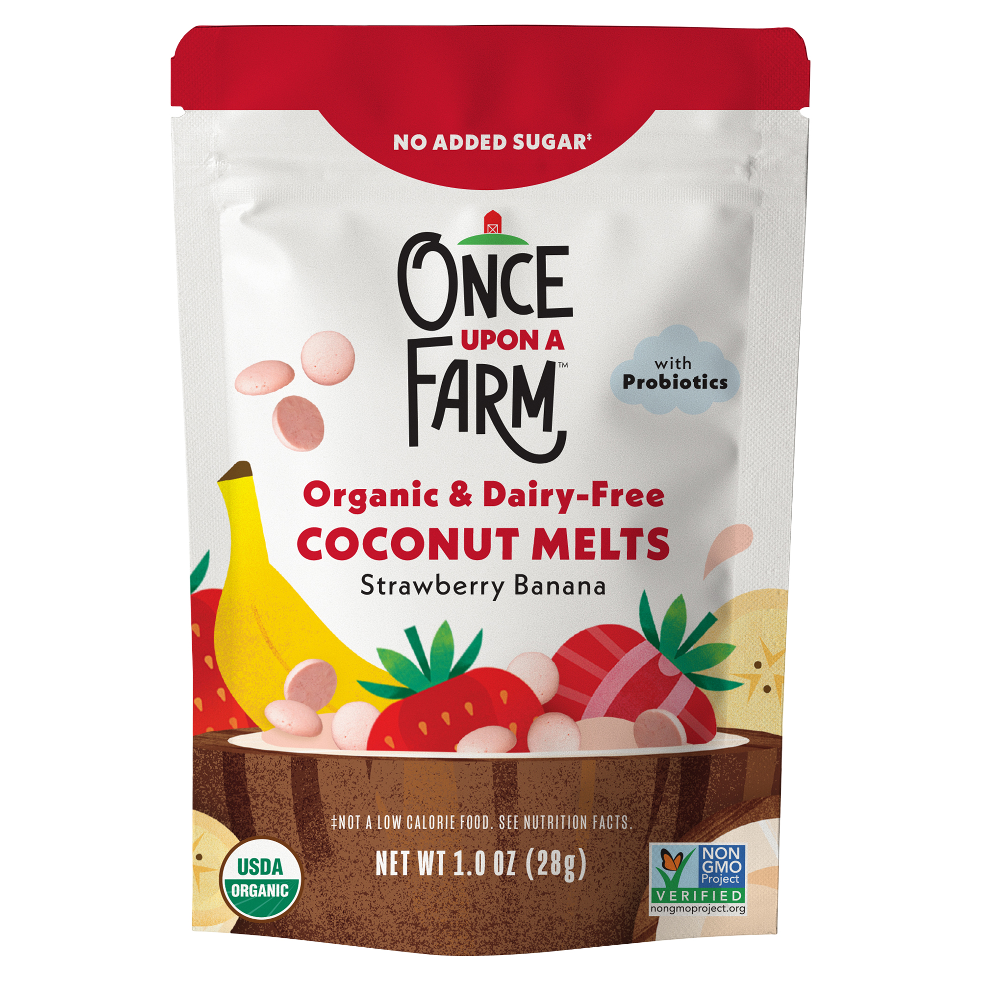 Once Upon a Farm Organic Coconut Melts, Strawberry Banana,