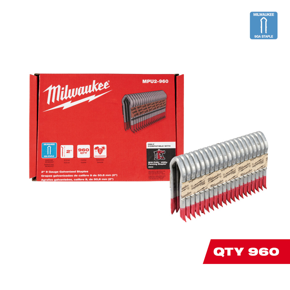 2 In 9 Ga Galvanized Staples