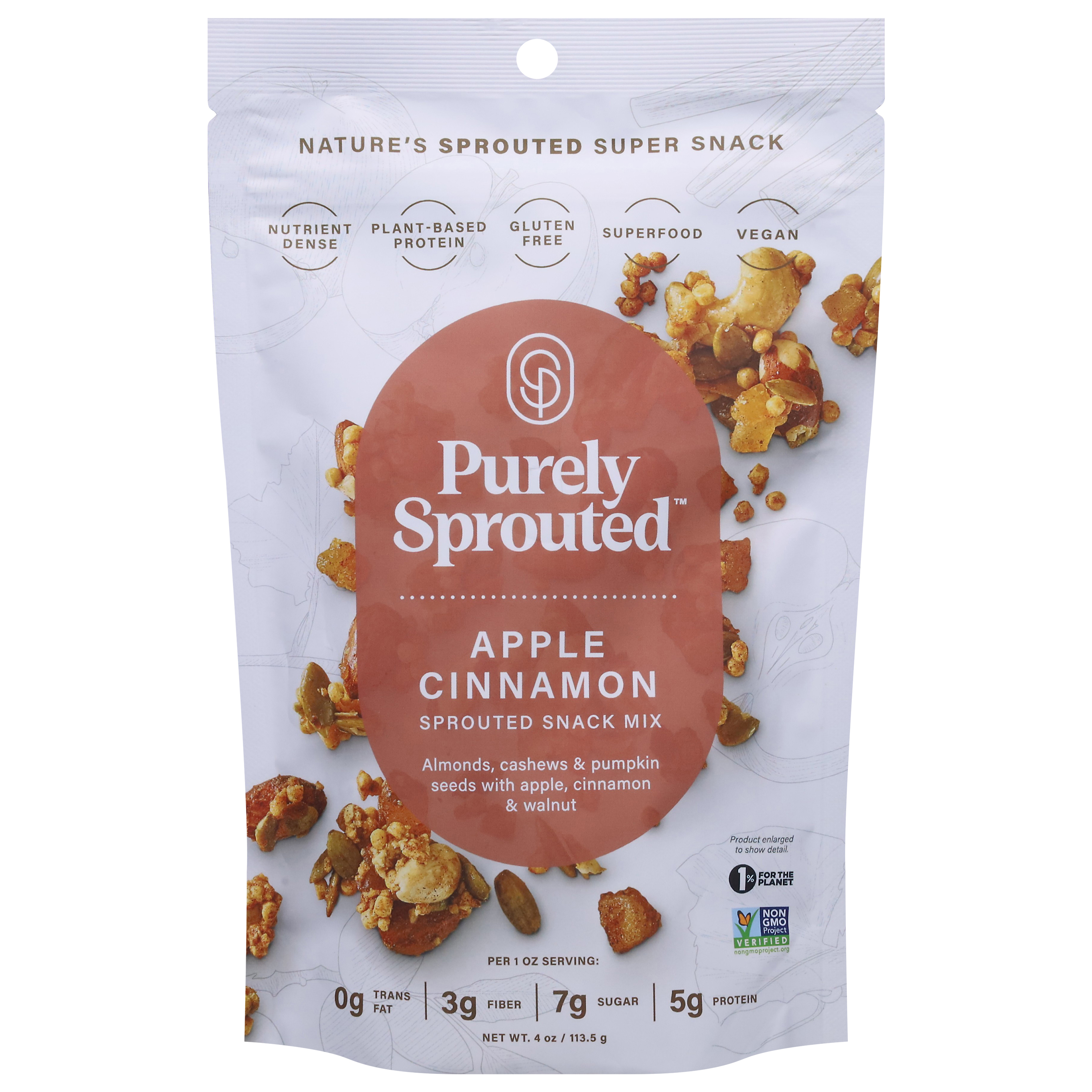Purely Sprouted Sprouted Apple Cinnamon Snack Mix