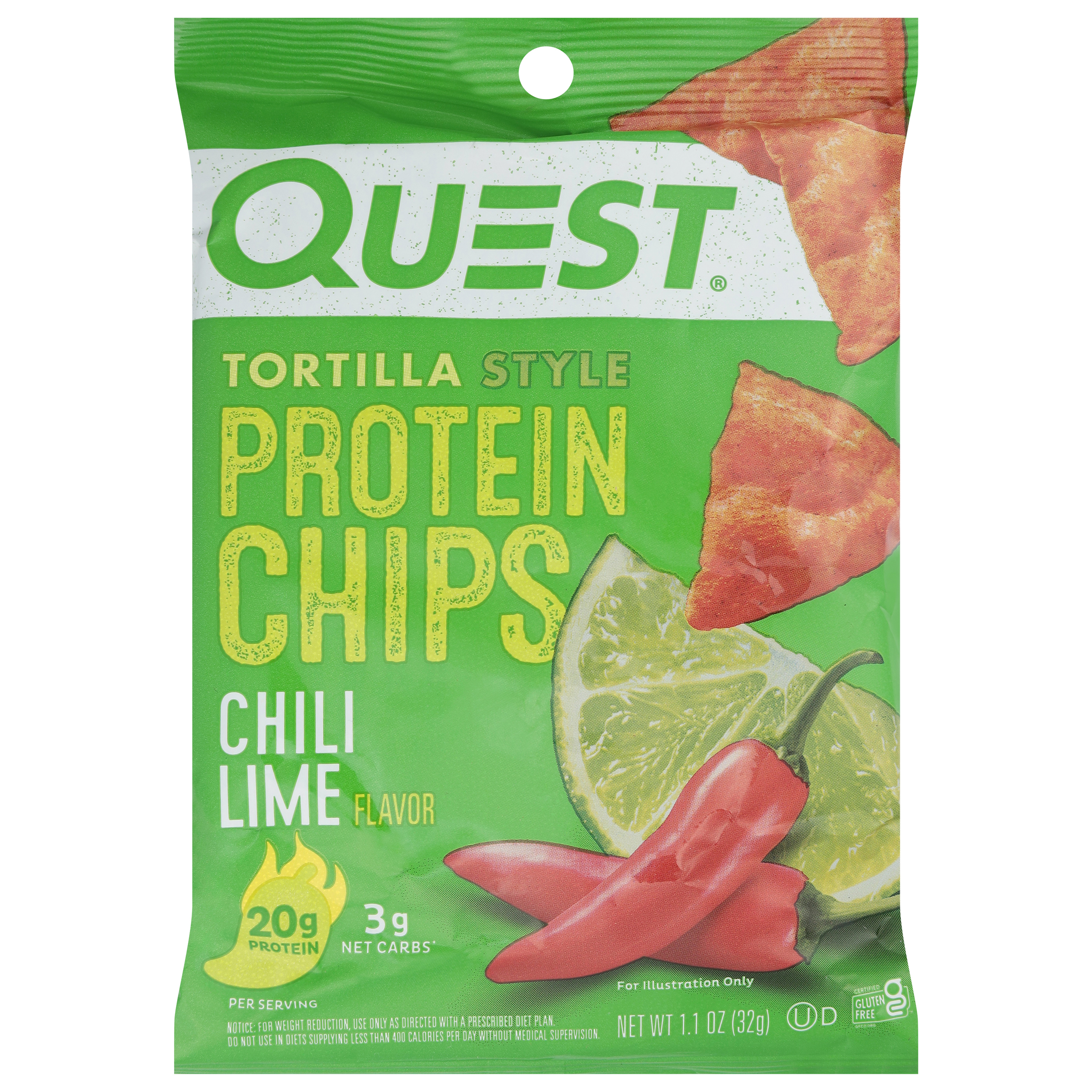 Quest Tortilla Style Chili Lime Flavor Protein Chips