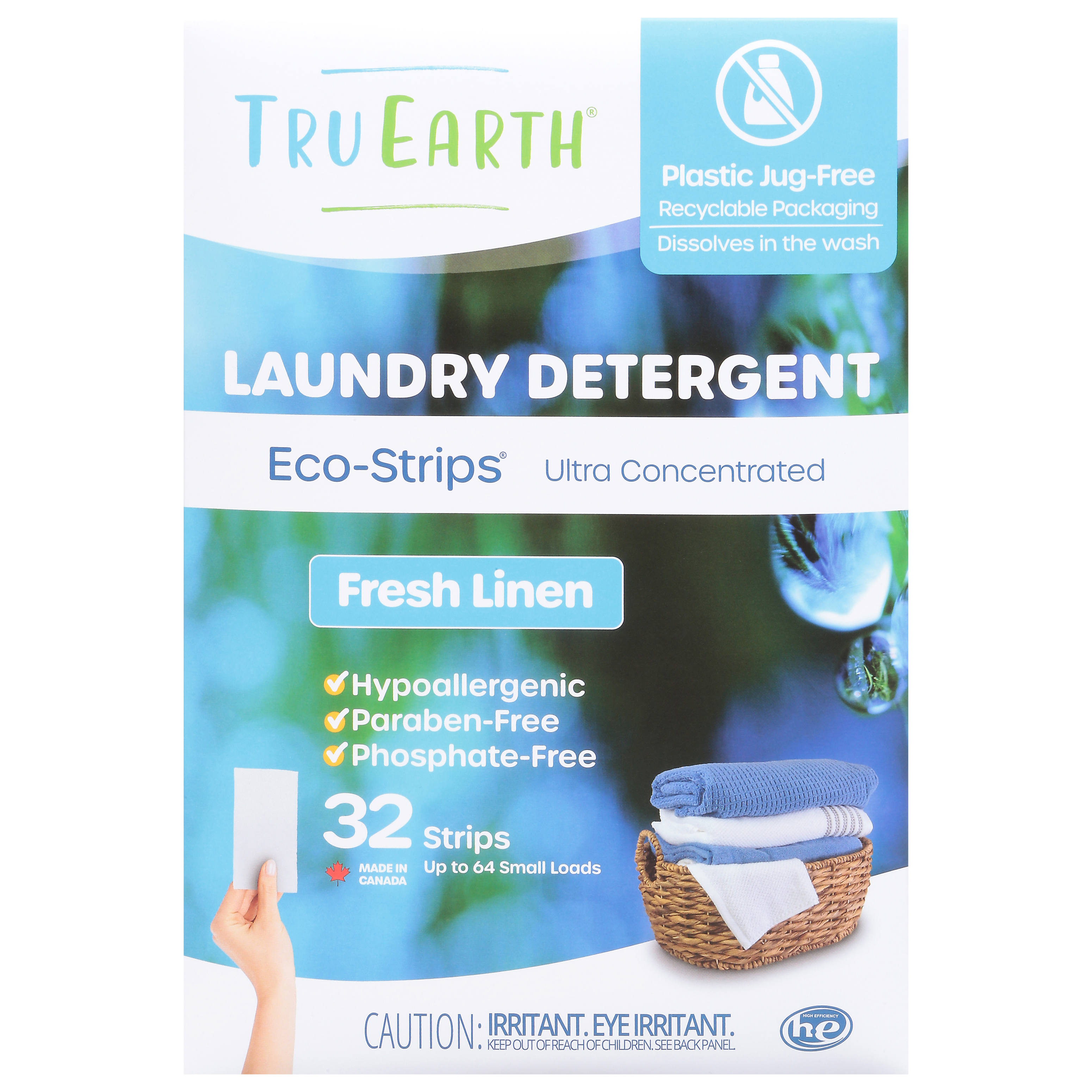 Tru Earth Ultra Concentrated Eco-Strips Fresh Linen Laundry Detergent