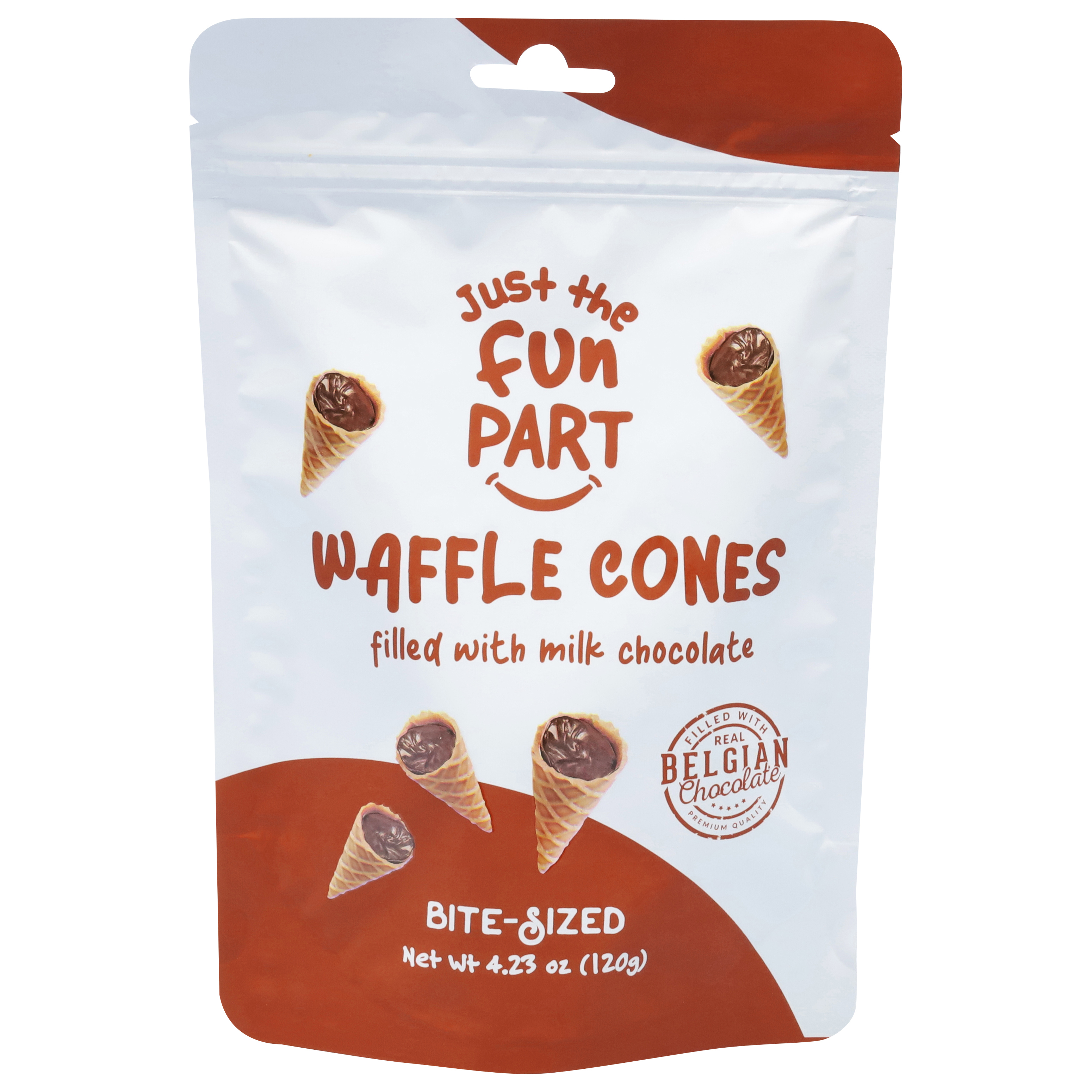 Just the Fun Part Bite-Sized Milk Chocolate Waffle Cones Bite Size