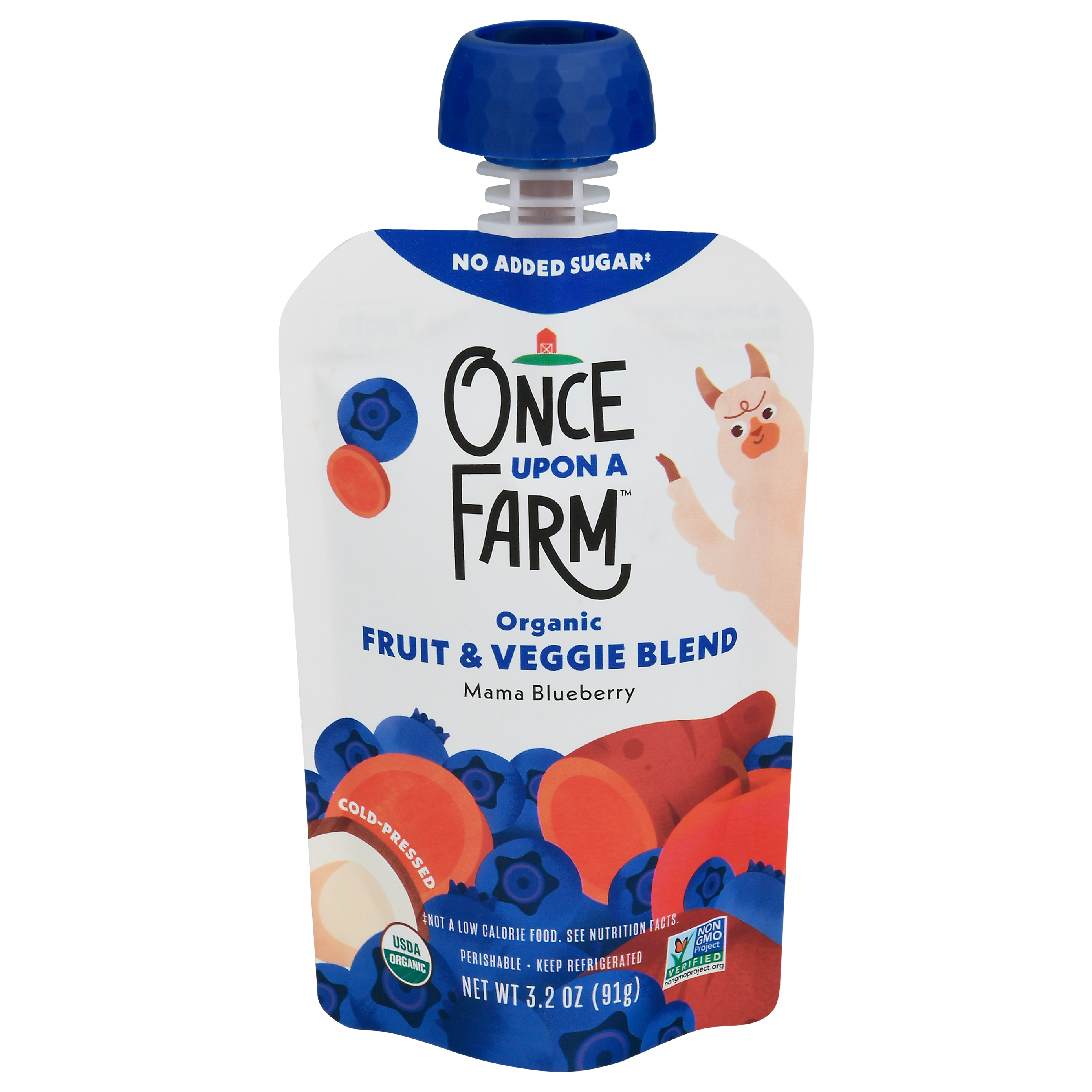 Once Upon a Farm Organic Mama Blueberry Fruit & Veggie Blend