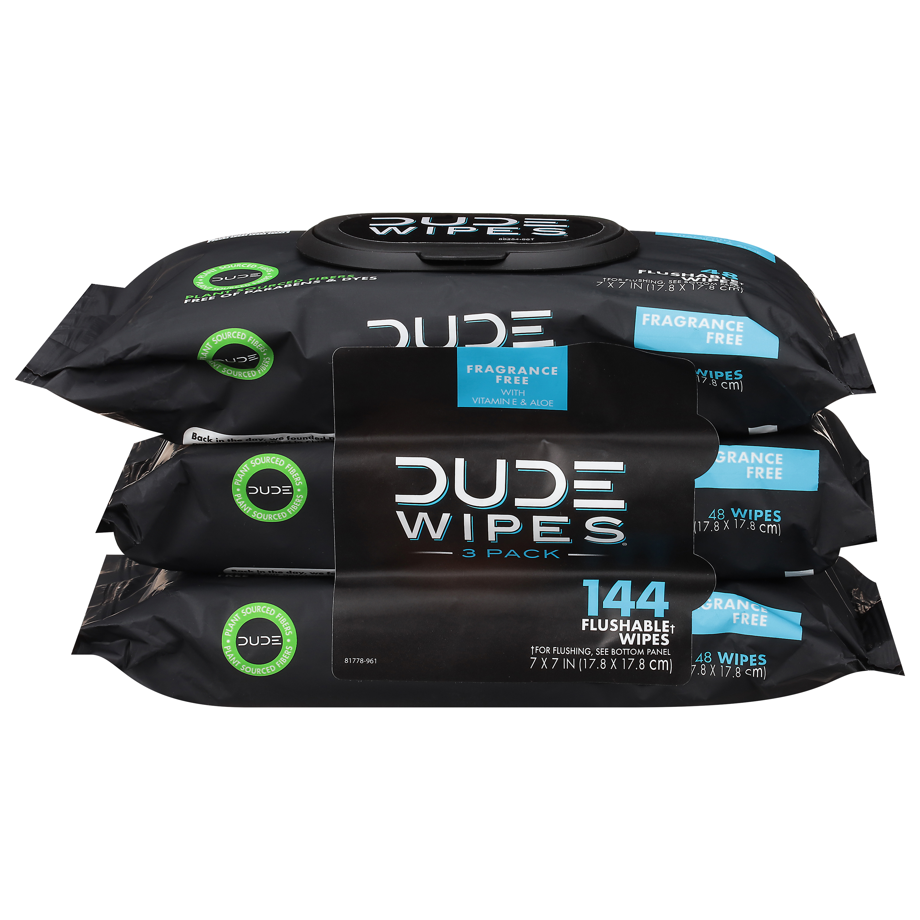 Dude Wipes Fragrance Free Flushable Wipes
