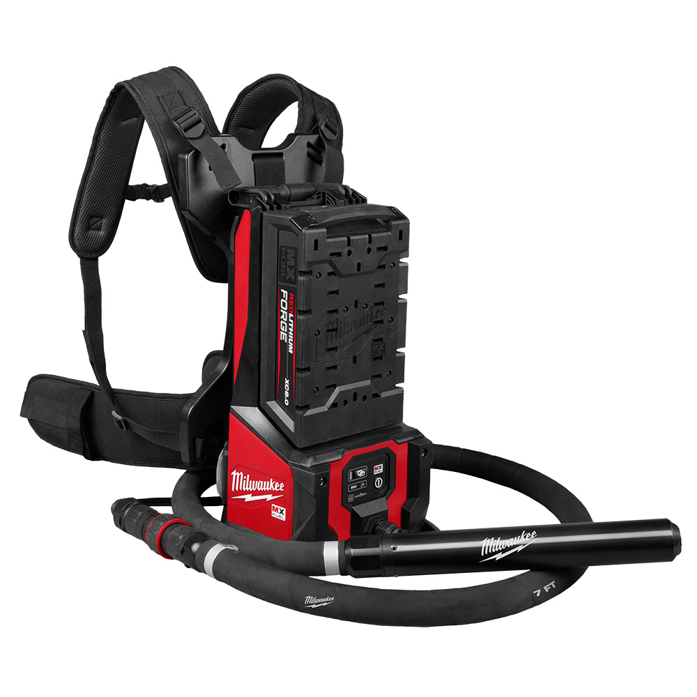 MX FUEL Backpack High Cycle Concrete Vibrator Kit w/ 7' Whip / 1.75" Head