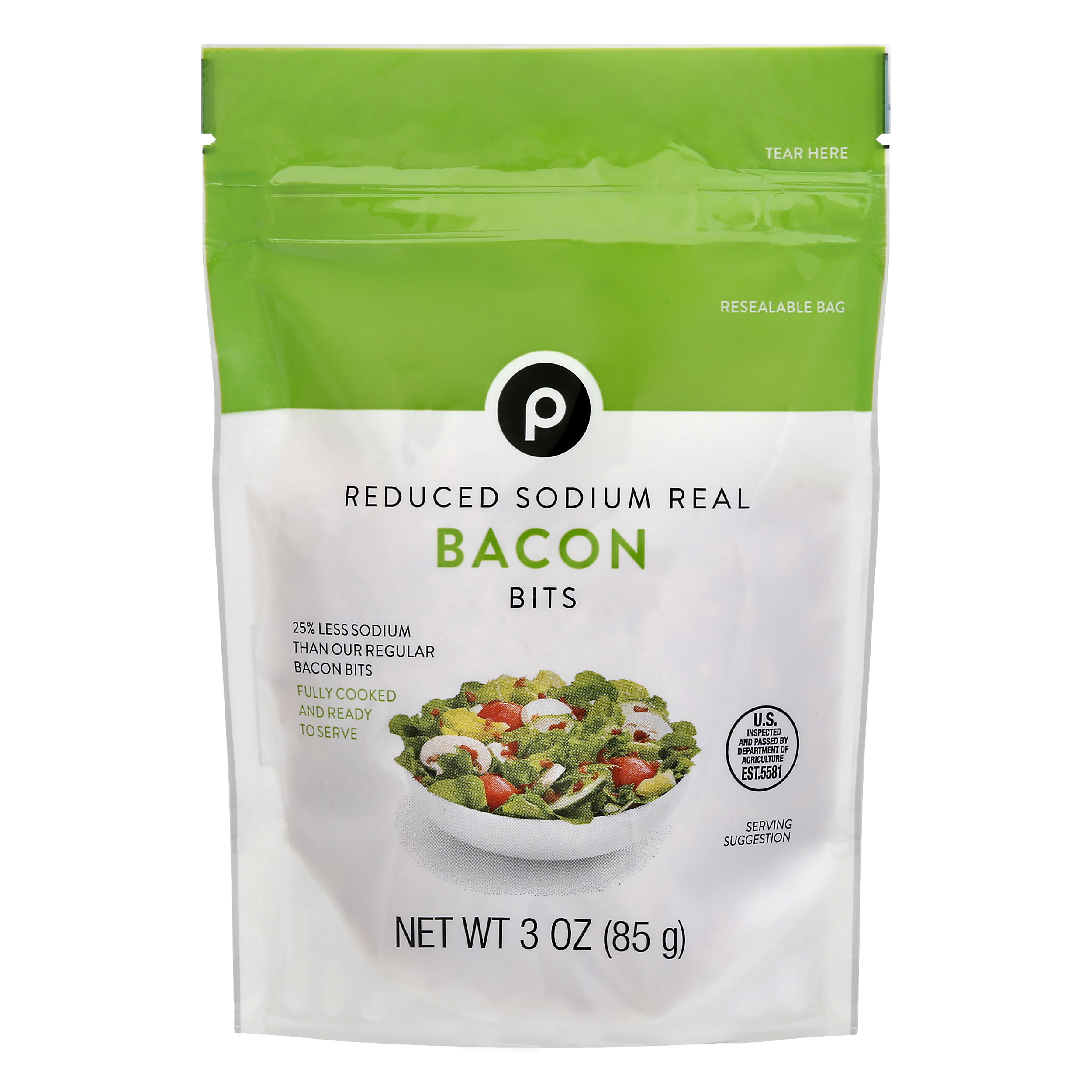 Publix Reduced Sodium, Real Bacon Bits 3 oz Pouch