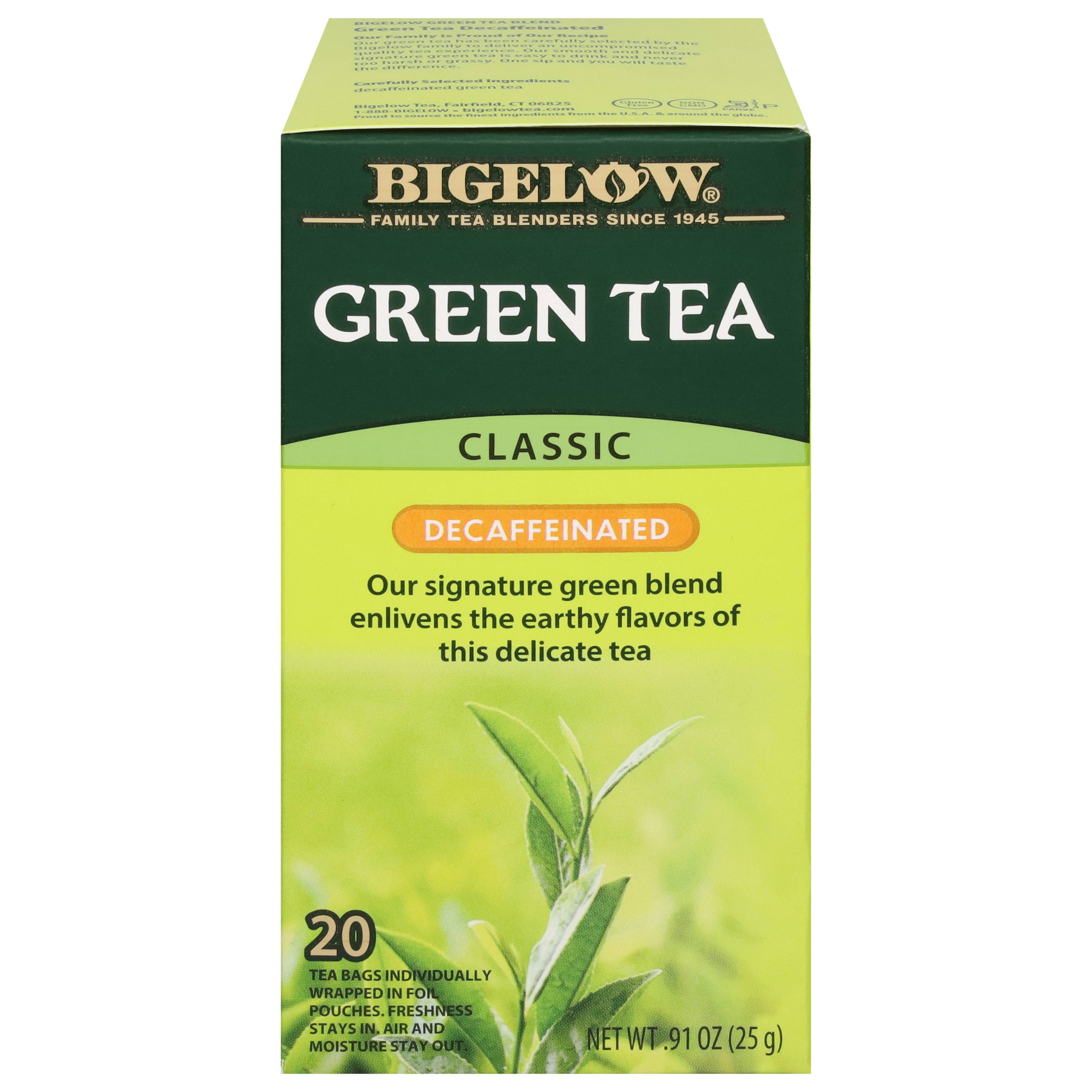 Bigelow Classic Green Tea Decaffeinated, Tea Bags,