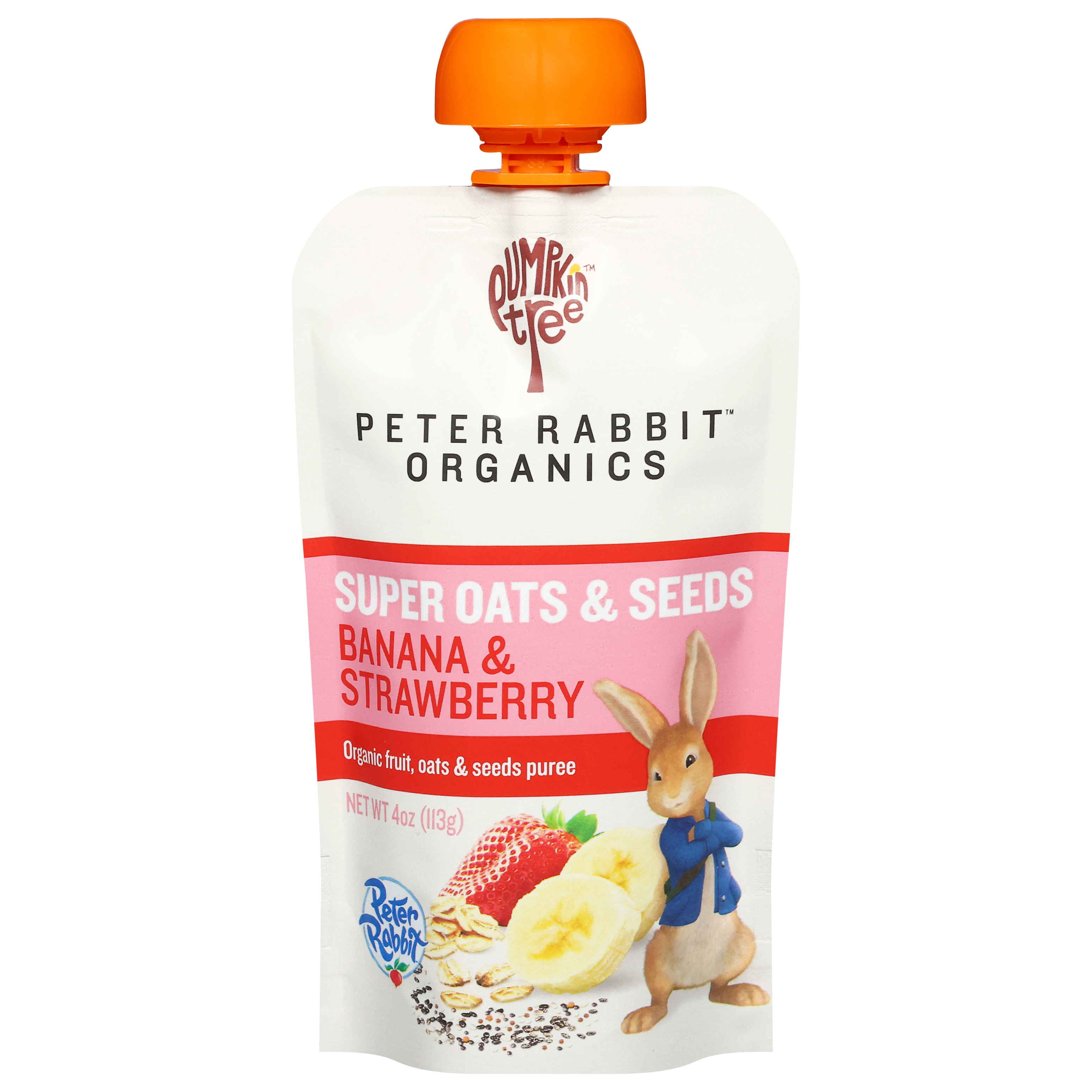Pumpkin Tree Peter Rabbit Organics Organic Banana & Strawberry Fruit, Oats & Seeds