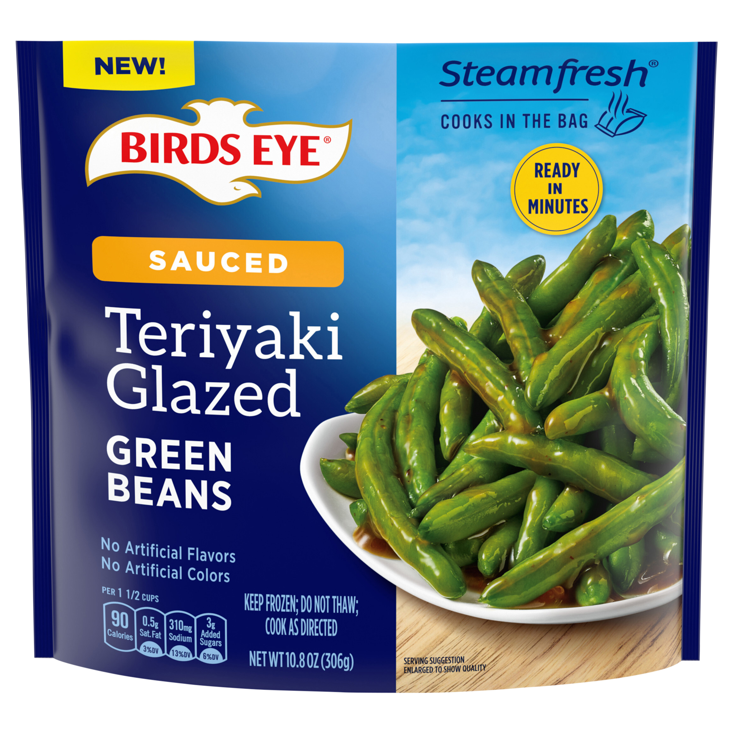 Birds Eye Green Beans, Teriyaki Glazed, Sauced, 10.8 Ounce