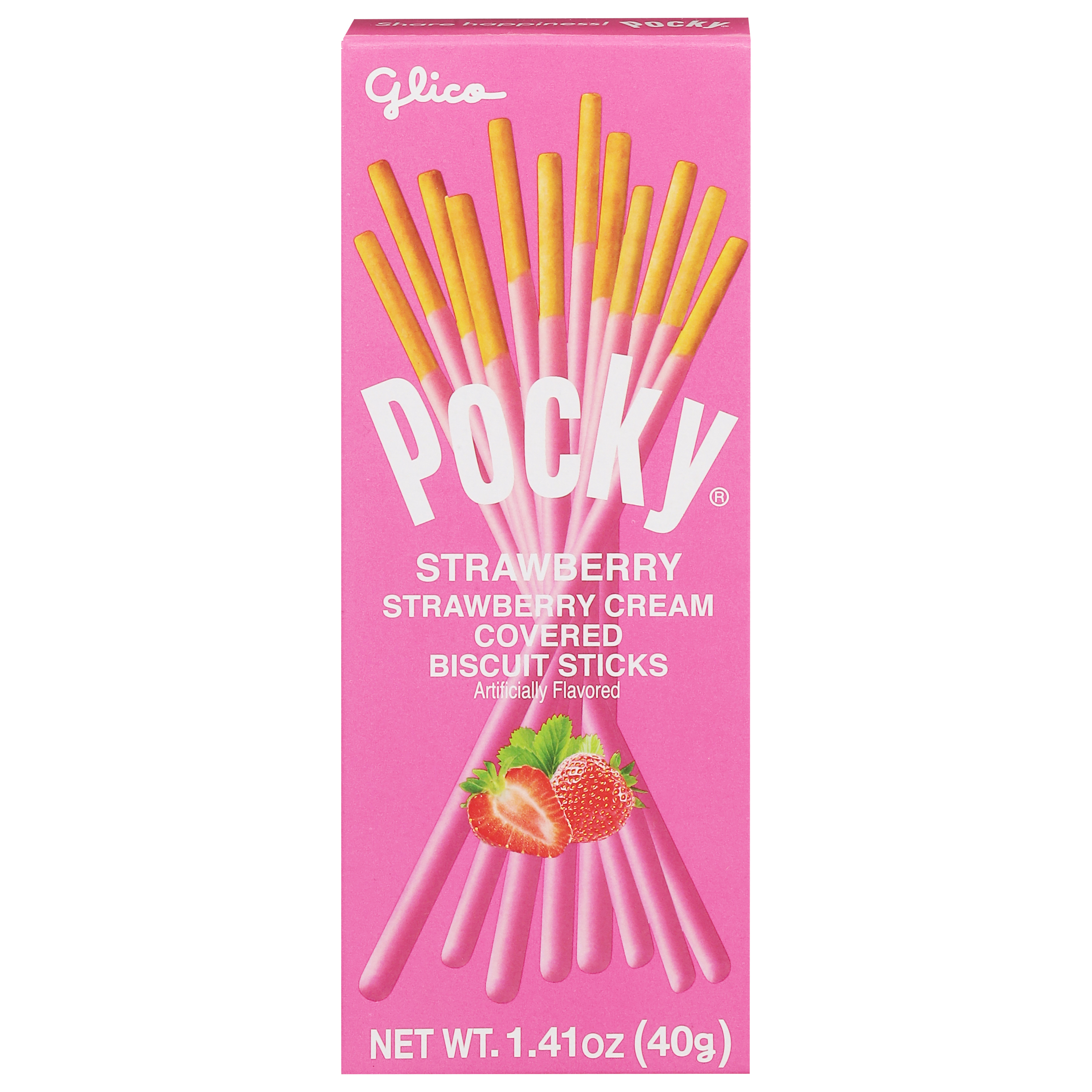 Pocky Strawberry Cream Covered Strawberry Biscuit Sticks