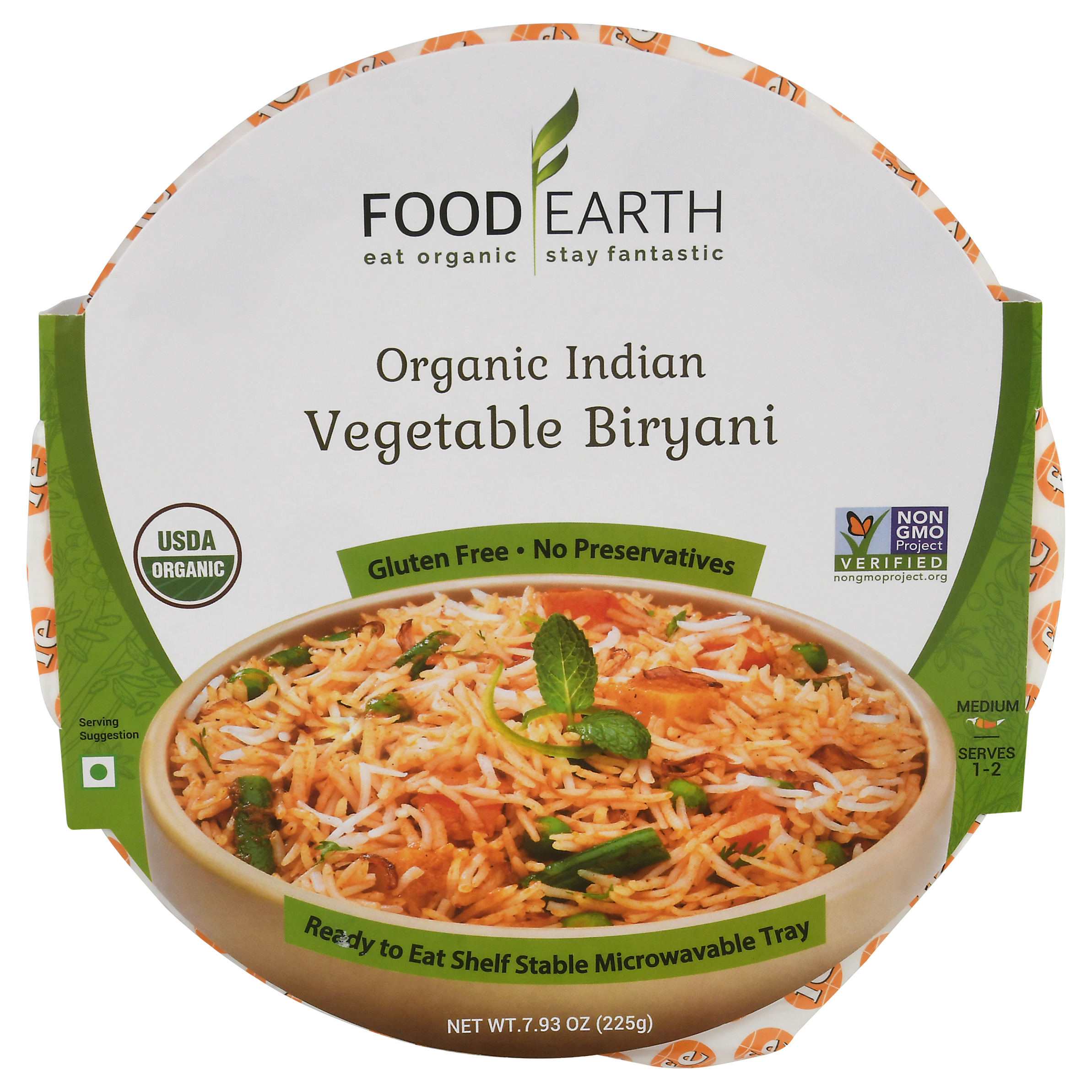 Food Earth Organic Indian Vegetable Biryani