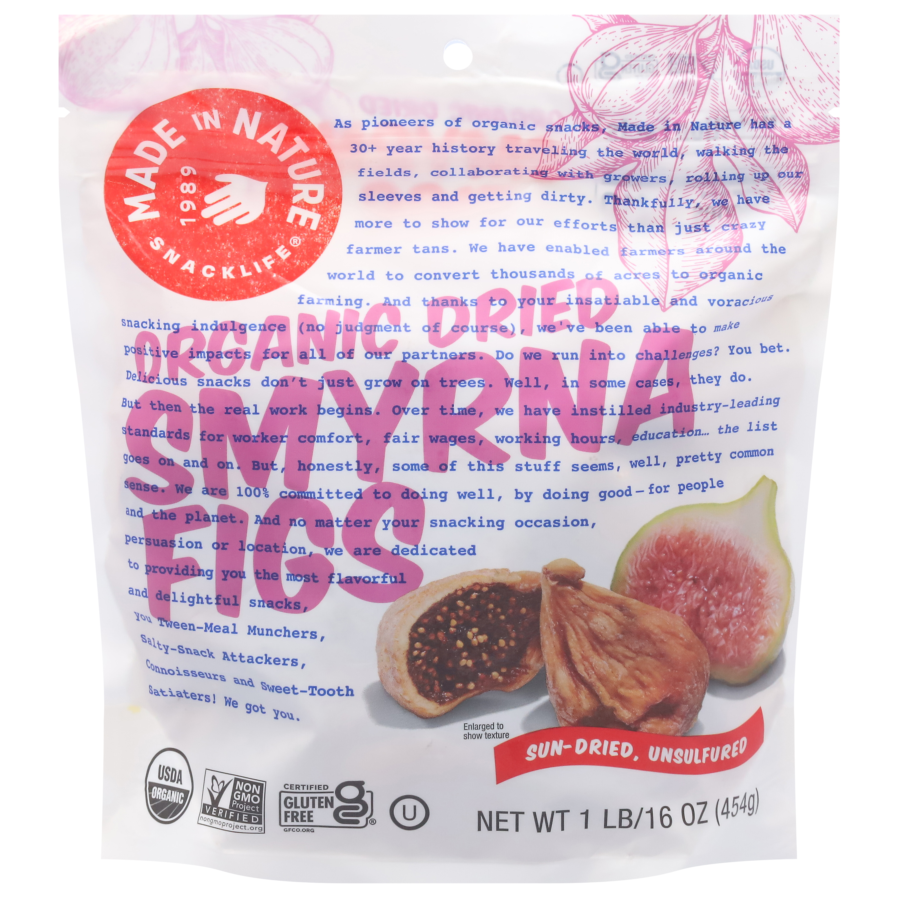 Made in Nature Snacklife Dried Organic Smyrna Figs