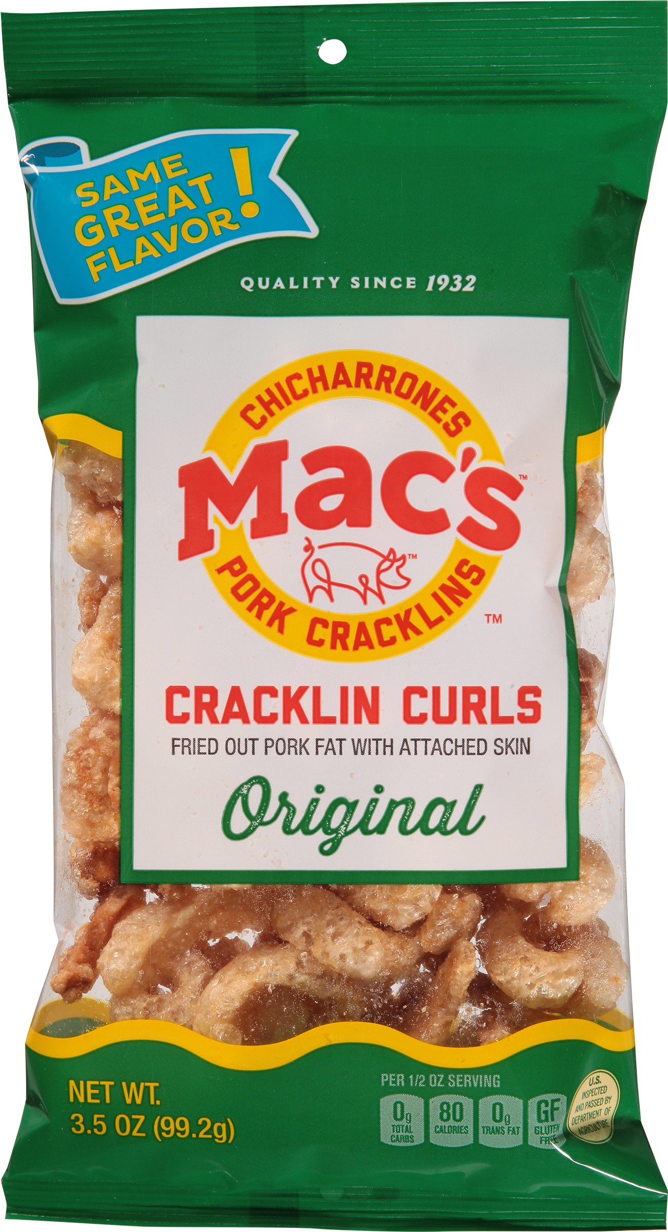 Mac's 3.5oz Original Cracklin Curl 12ct/#04691
