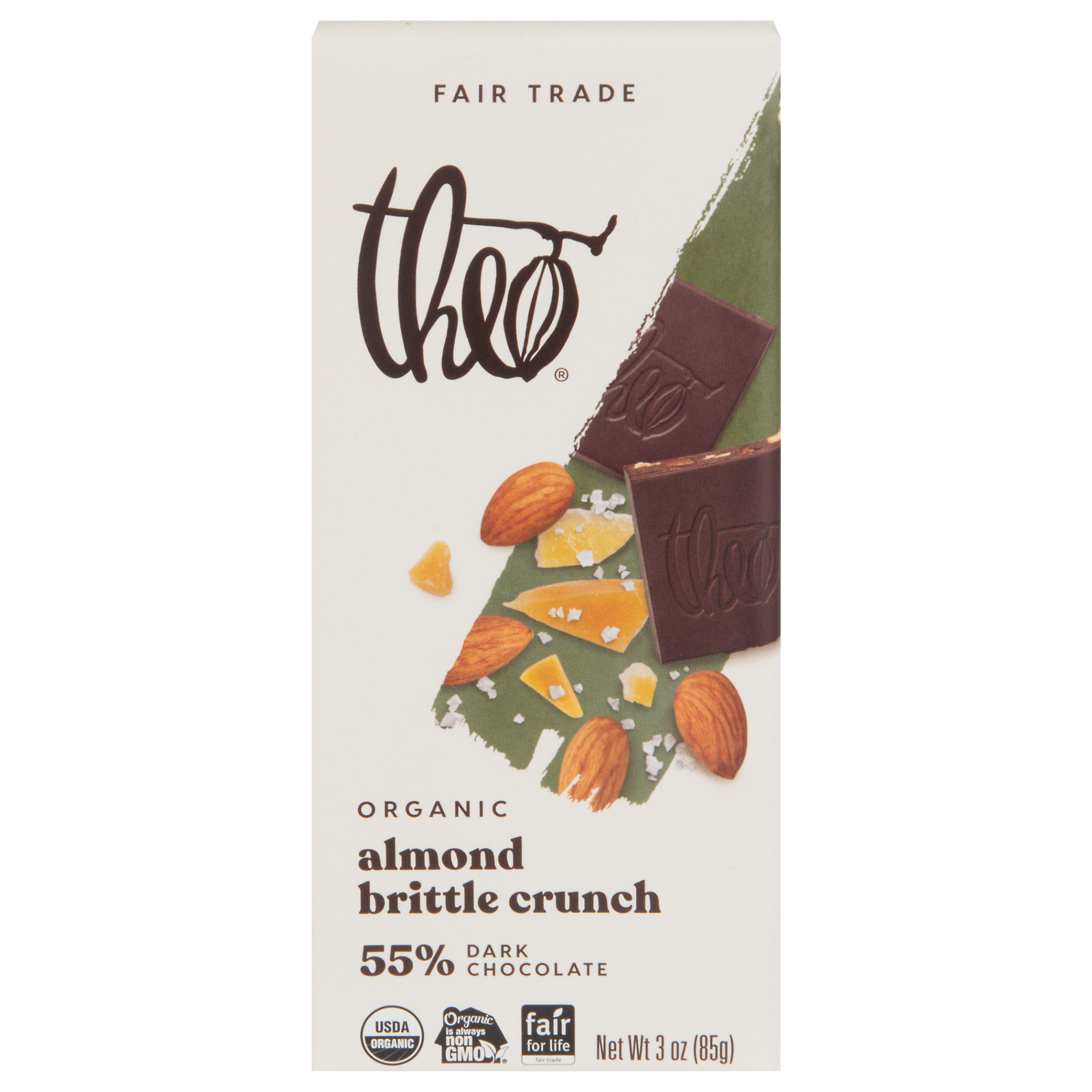 Theo Organic Almond Brittle Crunch Dark Chocolate