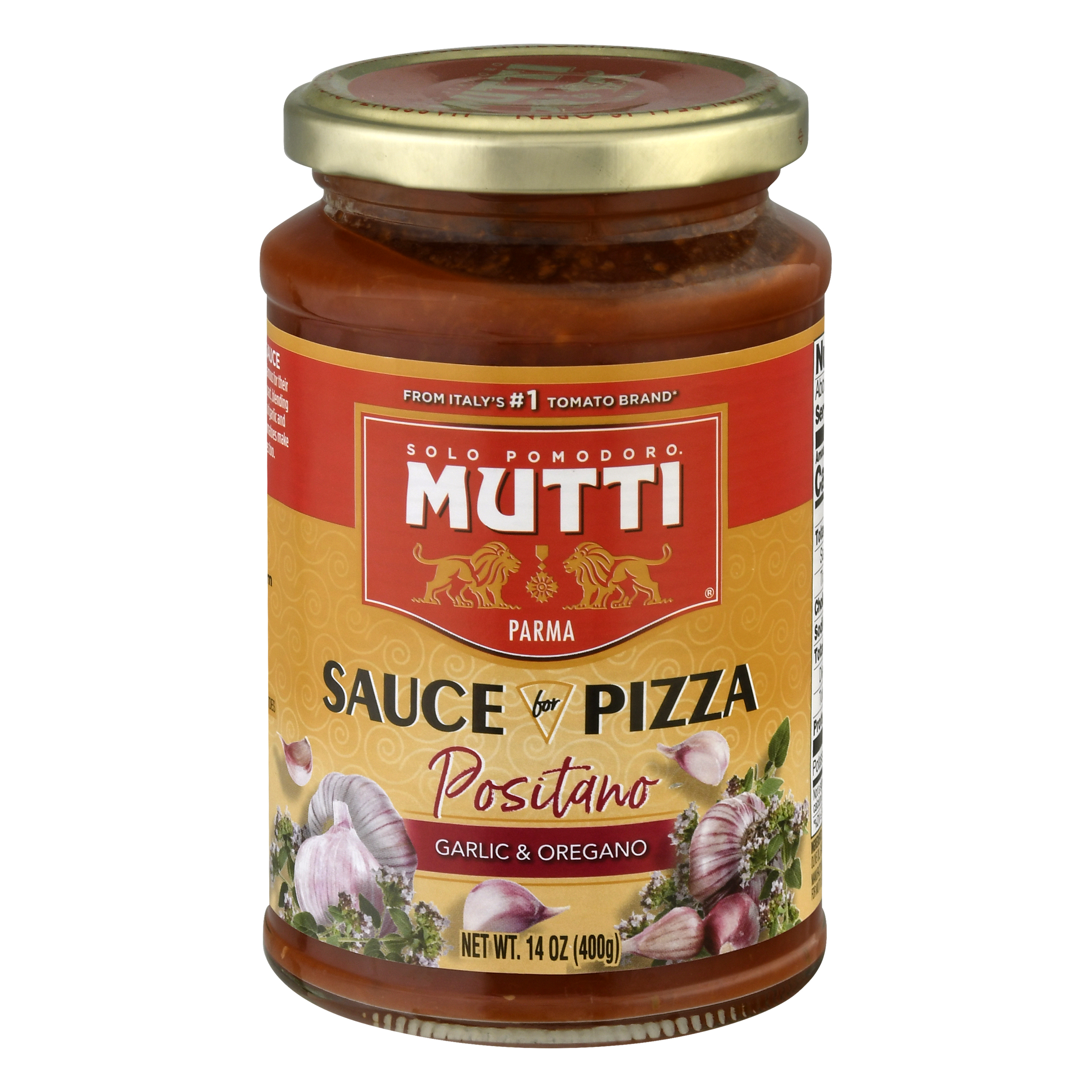 Mutti Positano Garlic & Oregano Pizza Sauce