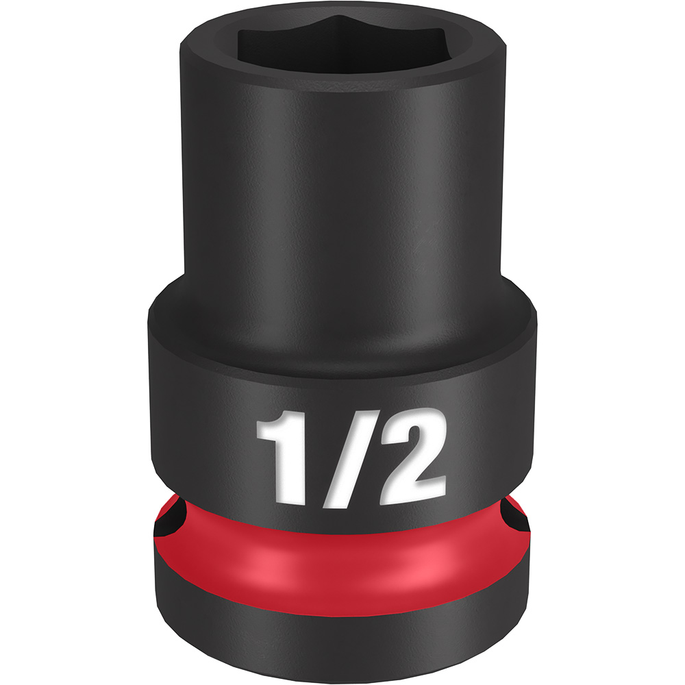 Product image for Milwaukee 49-66-6202 SHOCKWAVE™ Impact Duty™ 1/2" Standard 6-Point Socket, 1/2" Drive