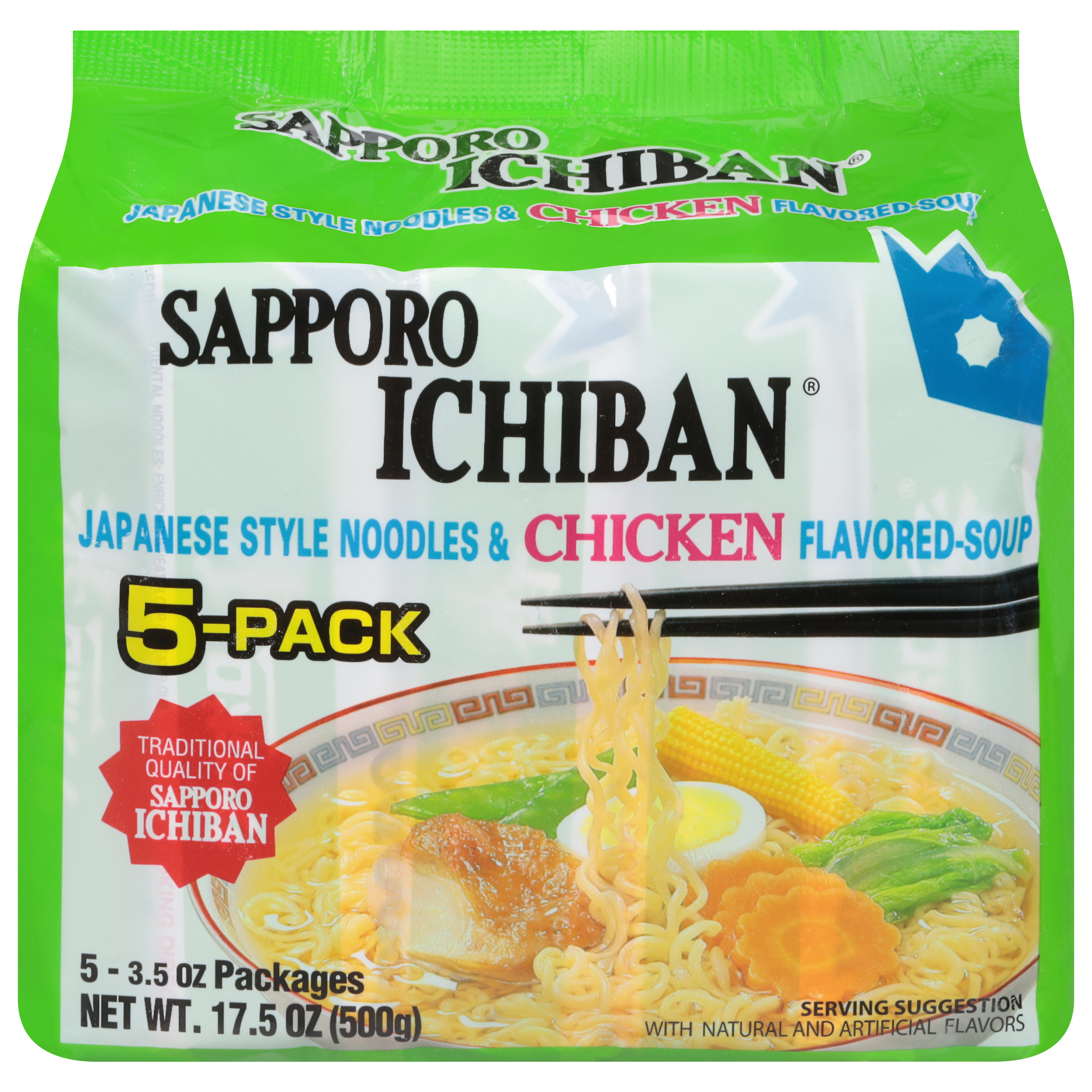 Sapporo Ichiban Japanese Style Chicken Flavored Noodles & Soup