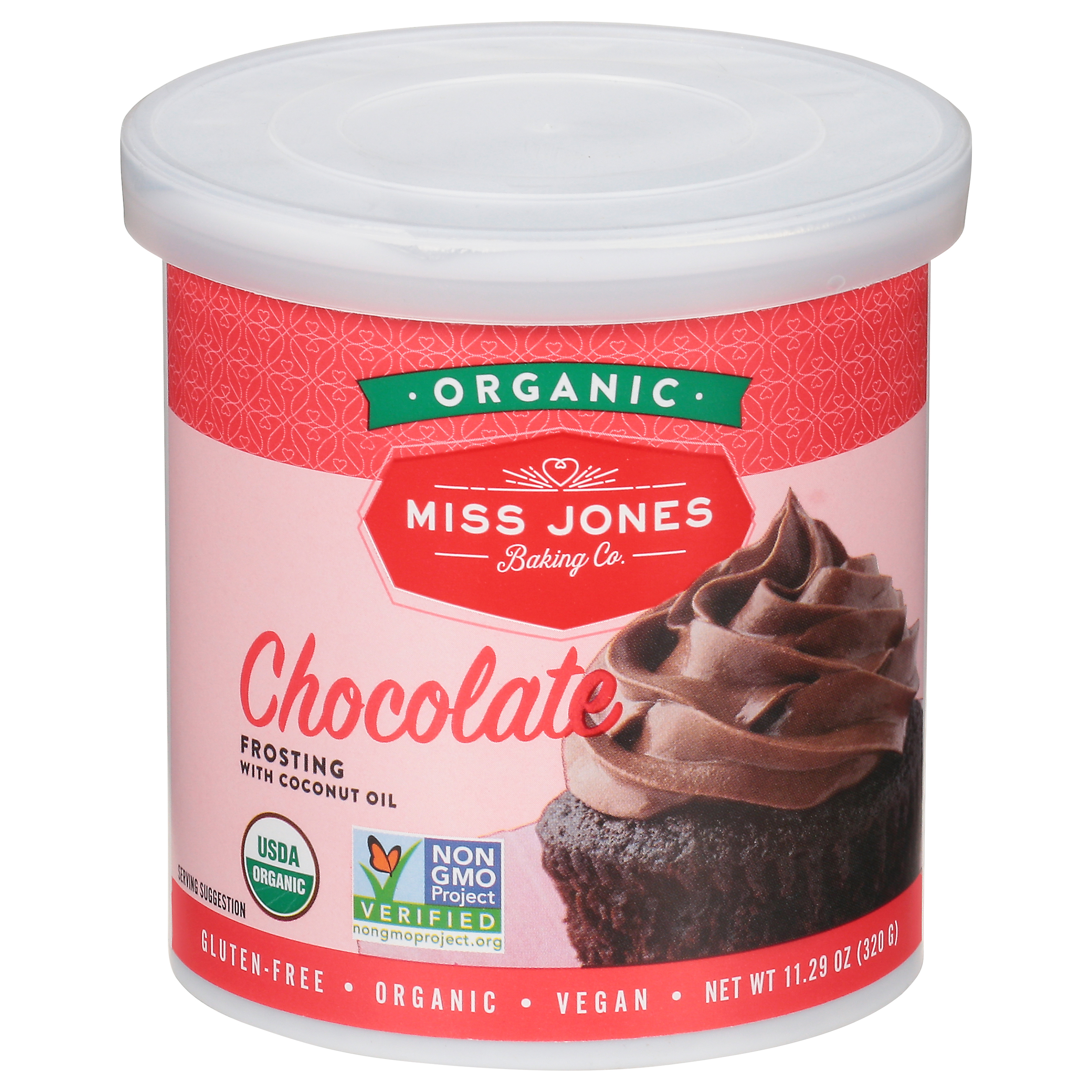 Miss Jones Baking Co. Organic Chocolate Frosting with Cocount Oil