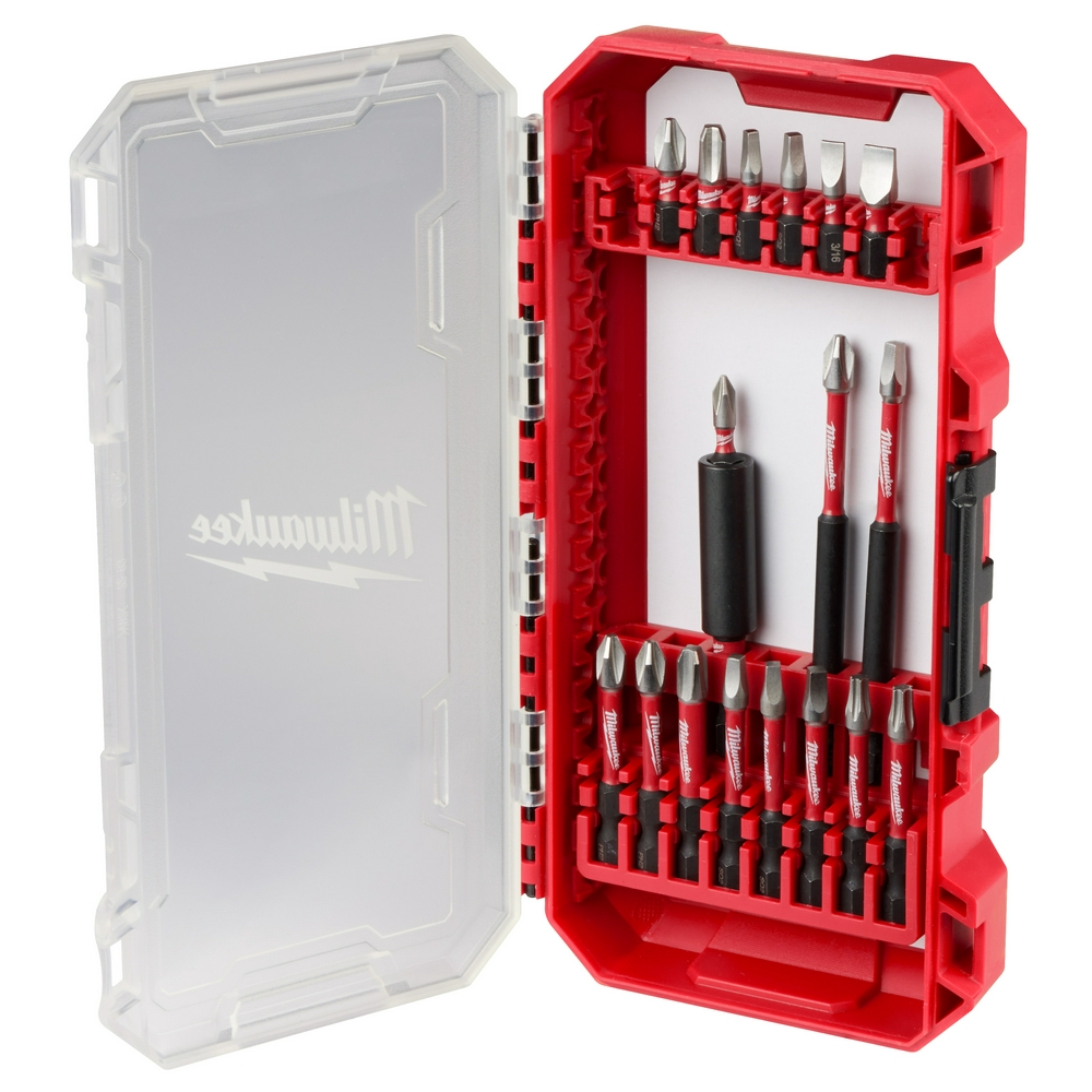 MIL 48-32-4403 SHOCKWAVE DRIVER BIT SET,1/4 IN,18,STL