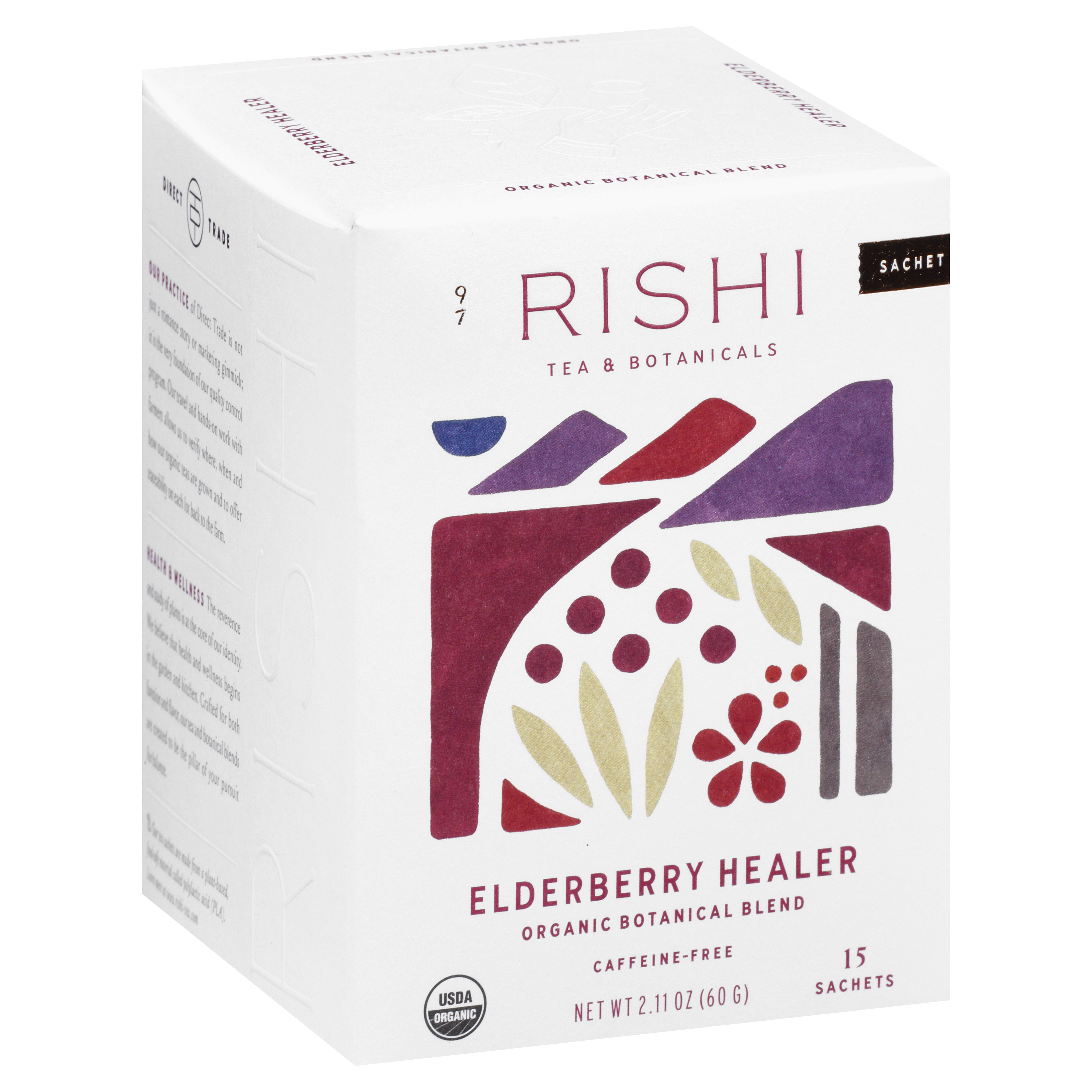 Rishi Caffeine-Free Organic Sachets Elderberry Healer Tea