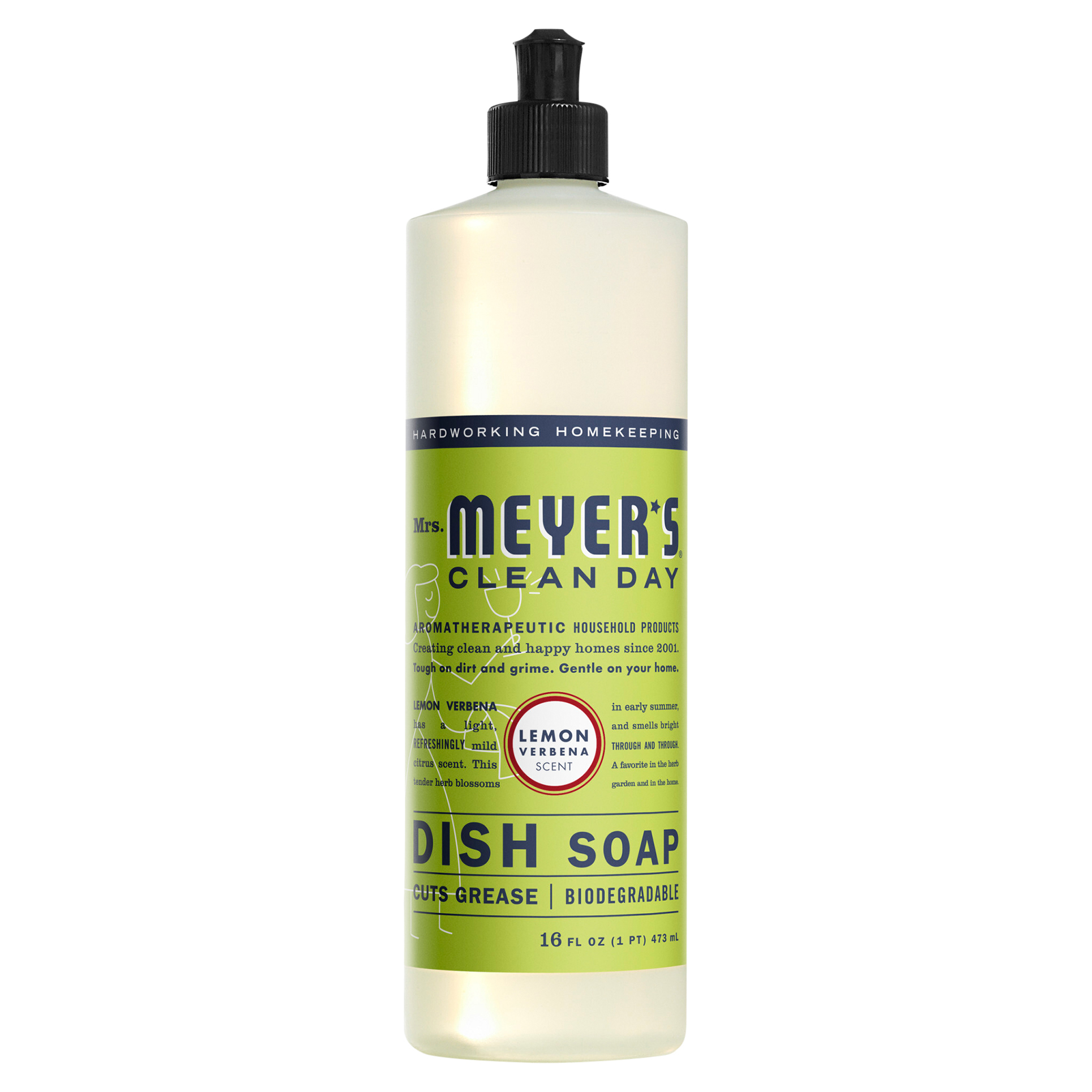 Mrs. Meyer's Clean Day Liquid Dish Soap, Lemon Verbena Scent,