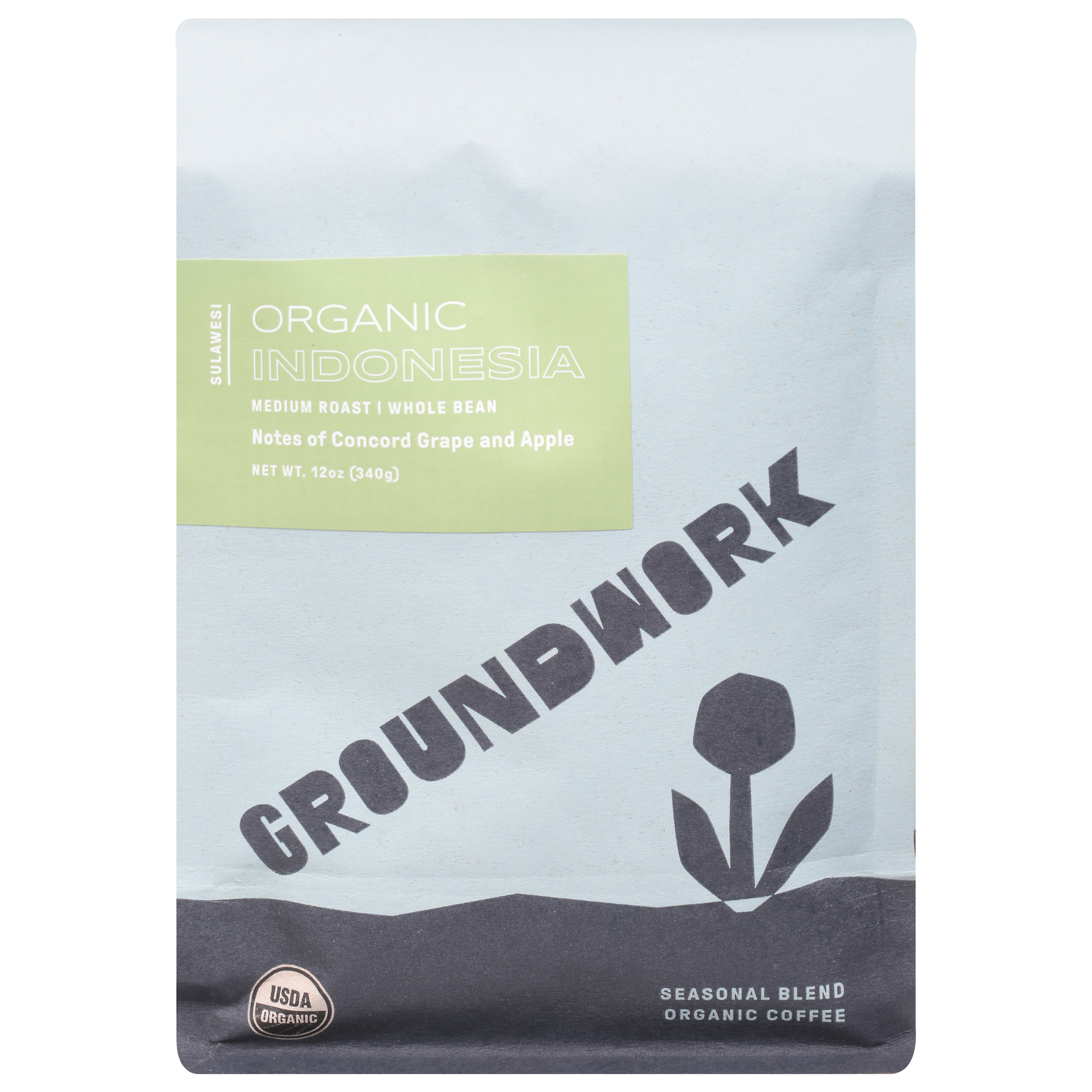 Groundwork Organic Indonesia Whole Bean Medium Roast Seasonal Blend Coffee