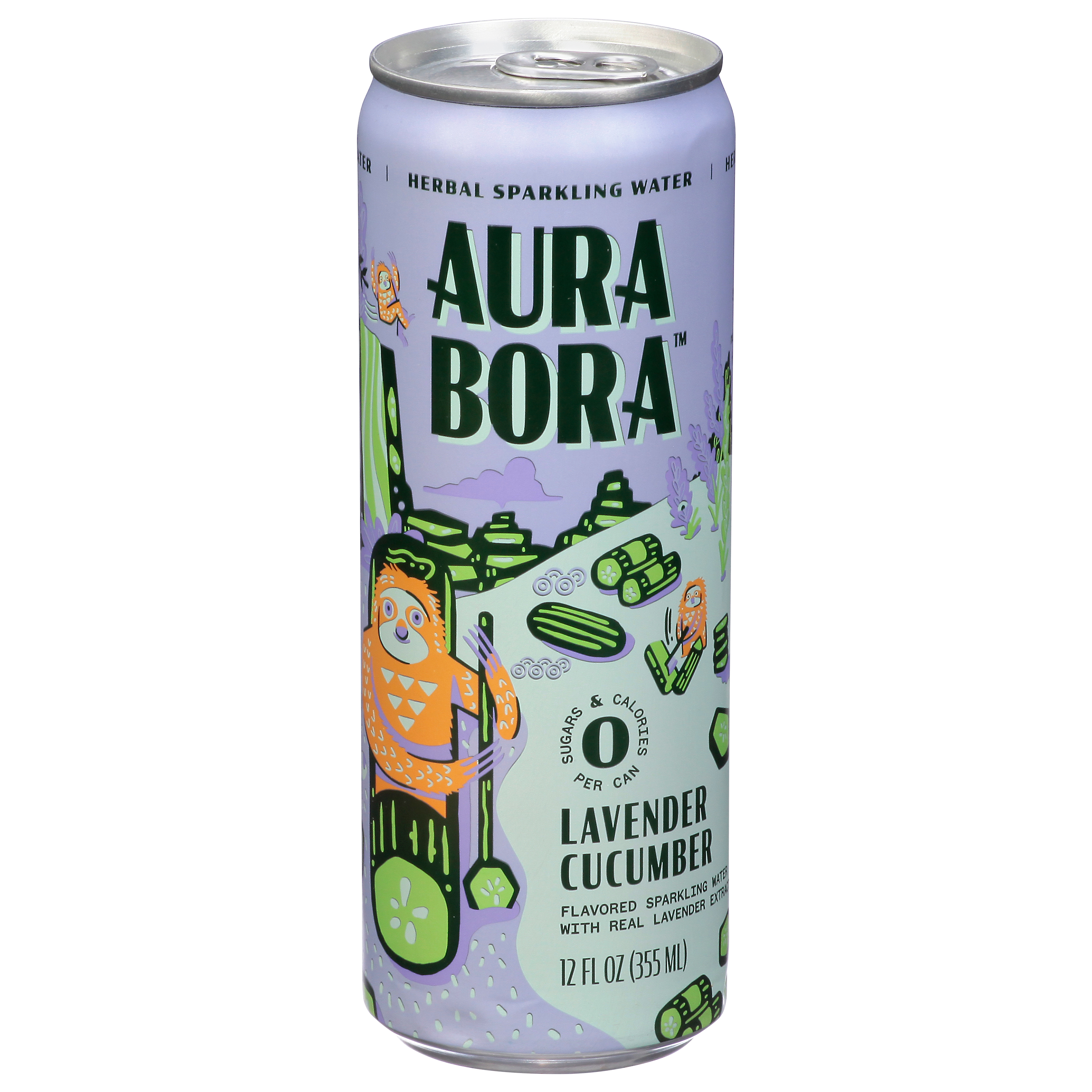 Aura Bora Lavender Cucumber Sparkling Water