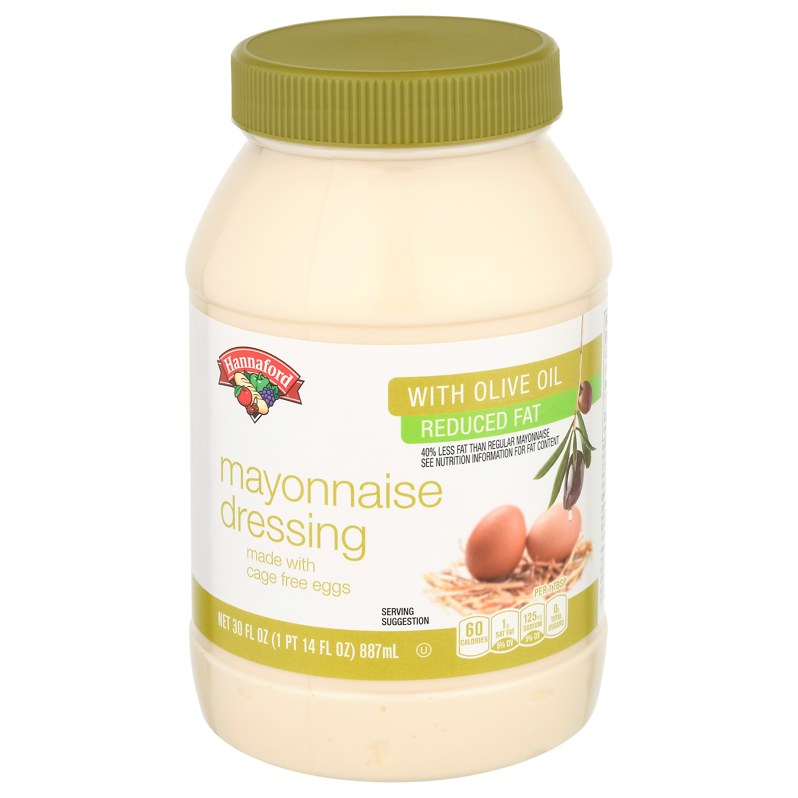 Hannaford Reduced Fat Mayonnaise Dressing with Olive Oil 30 fl oz
