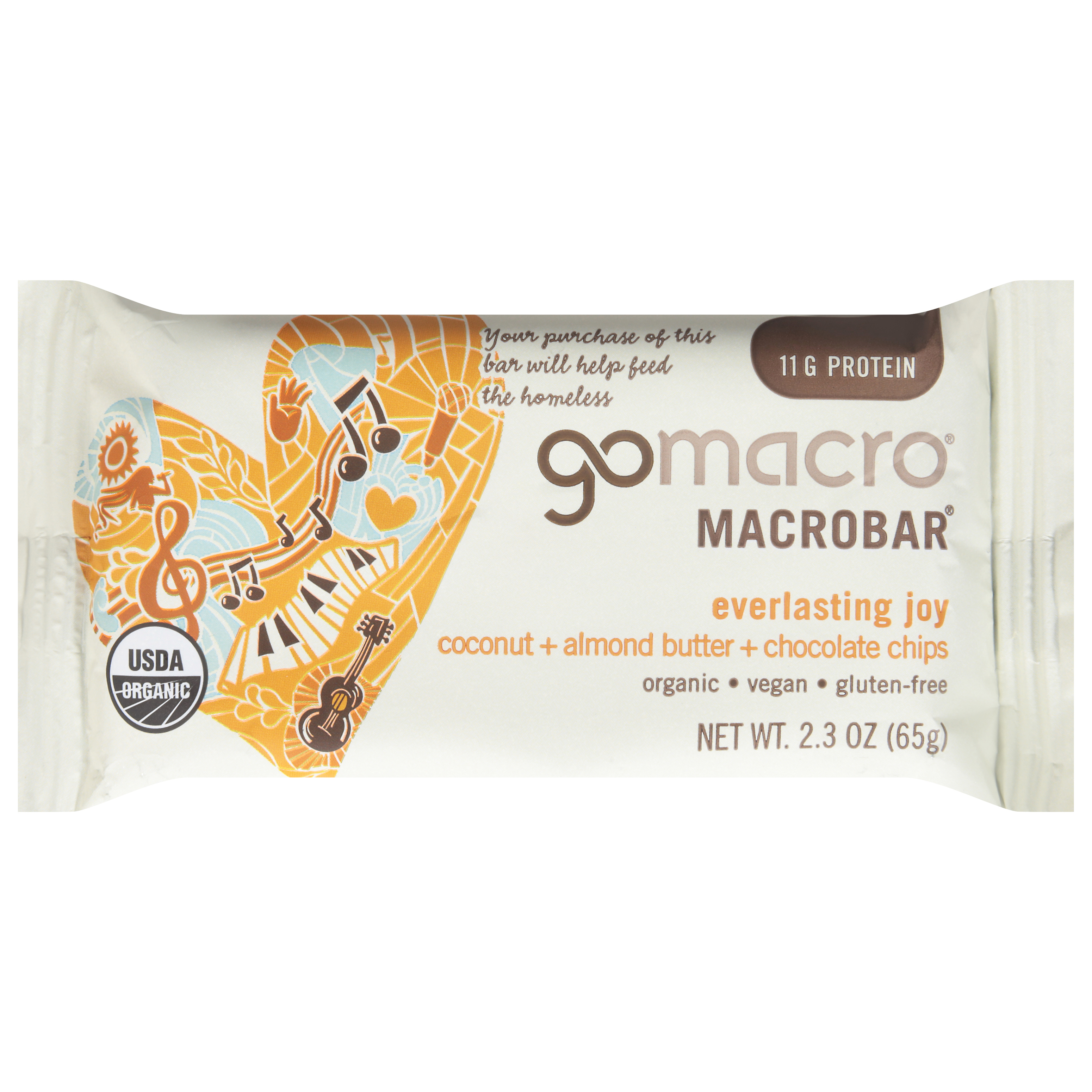 GoMacro Coconut + Almond Butter + Chocolate Chips MacroBar