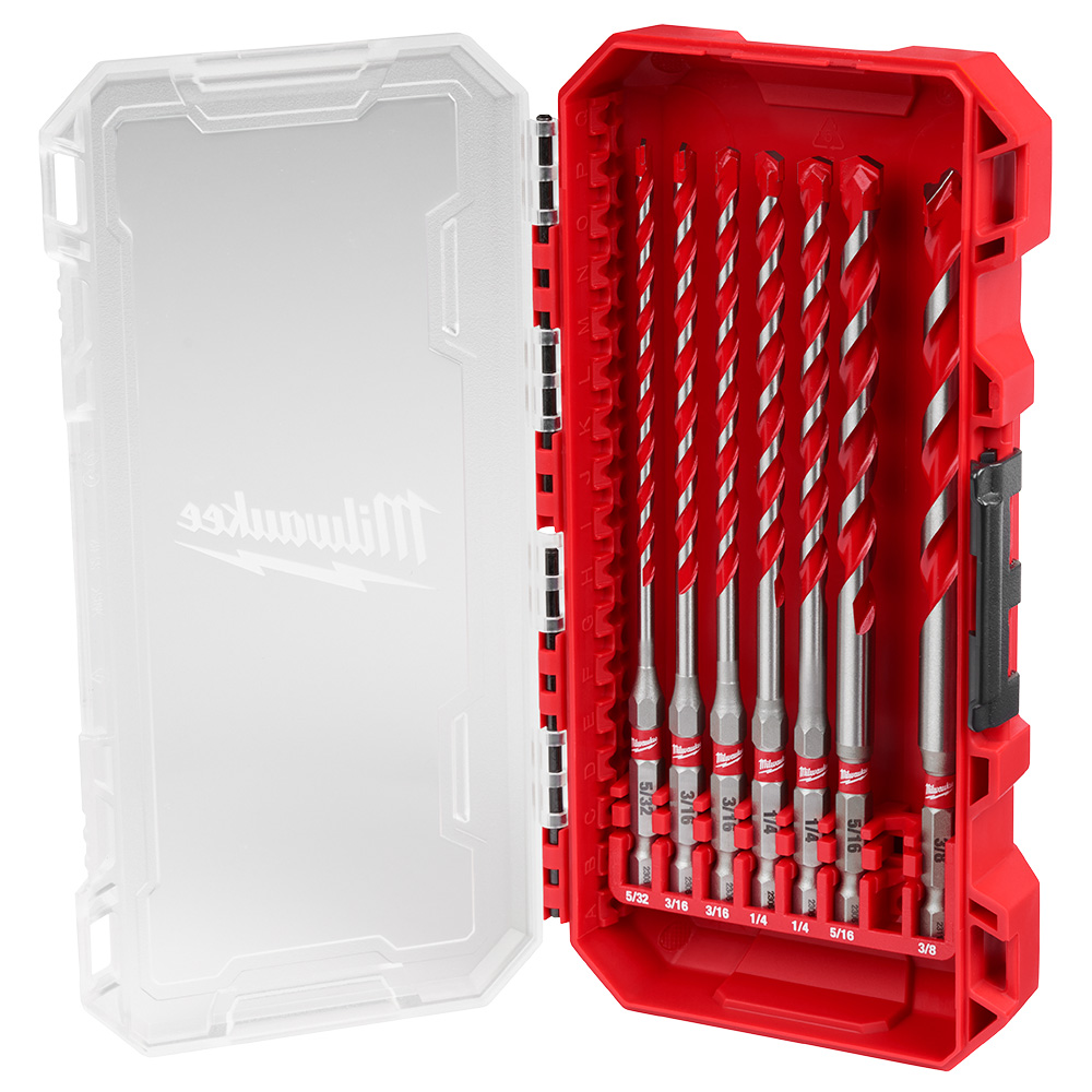 7PC. SHOCKWAVE Impact Duty Carbide Hammer Drill Bit Set