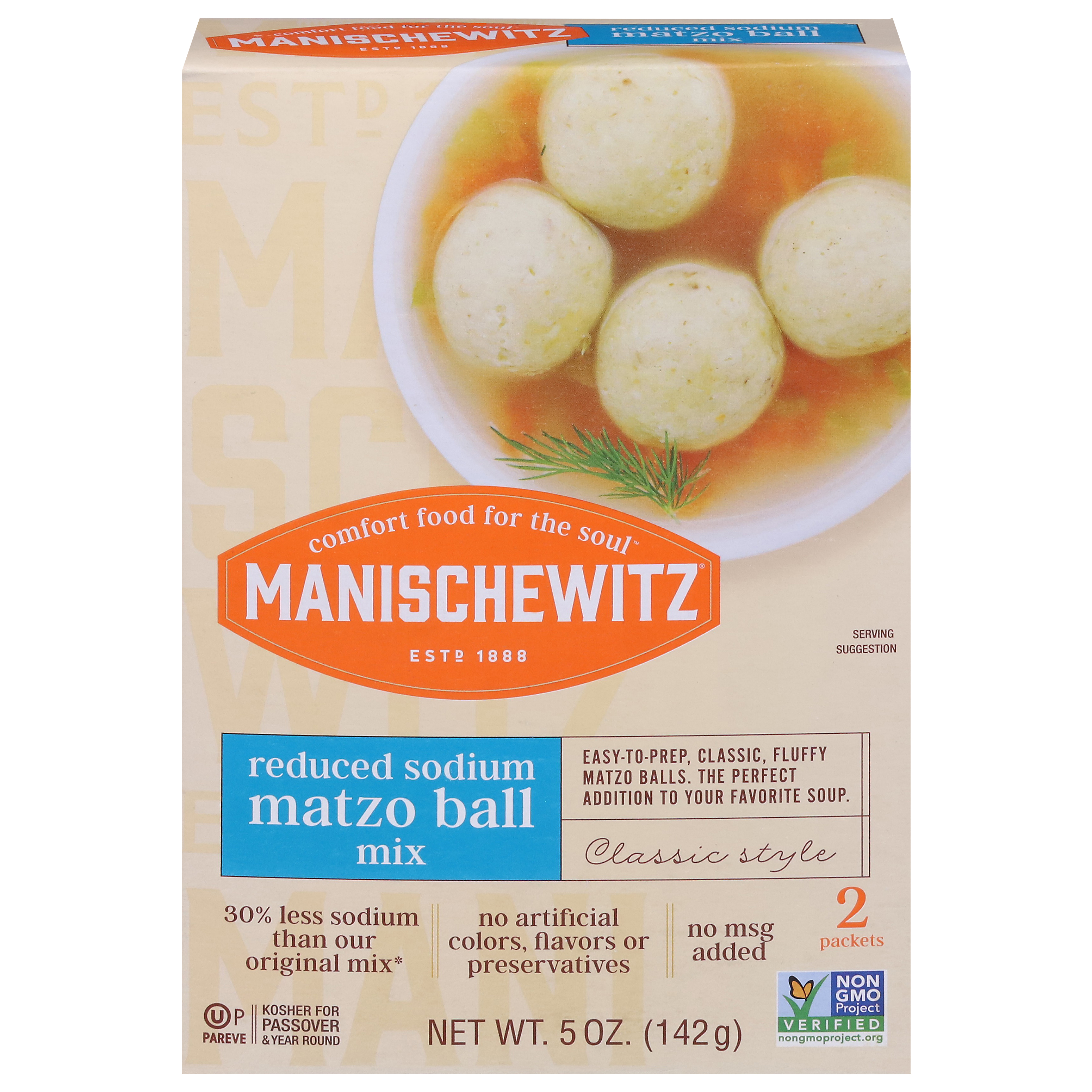 Manischewitz Reduced Sodium Classic Style Matzo Ball Mix