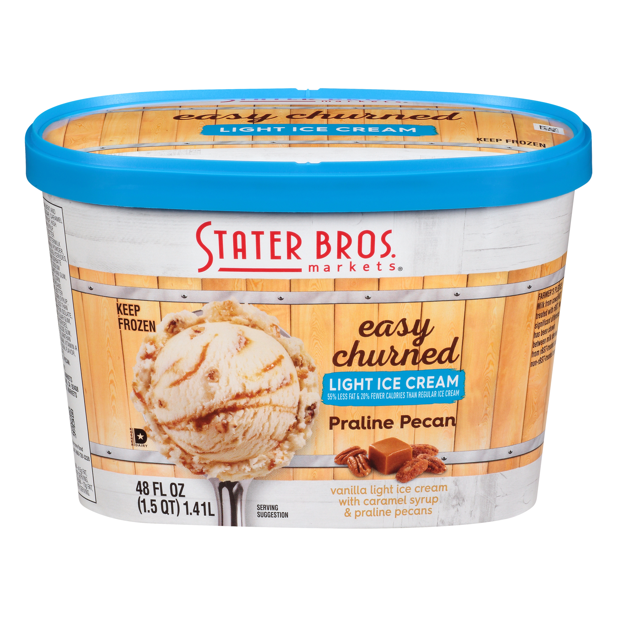 Stater Bros. Markets Easy Churned Light Praline Pecan Ice Cream 48 oz