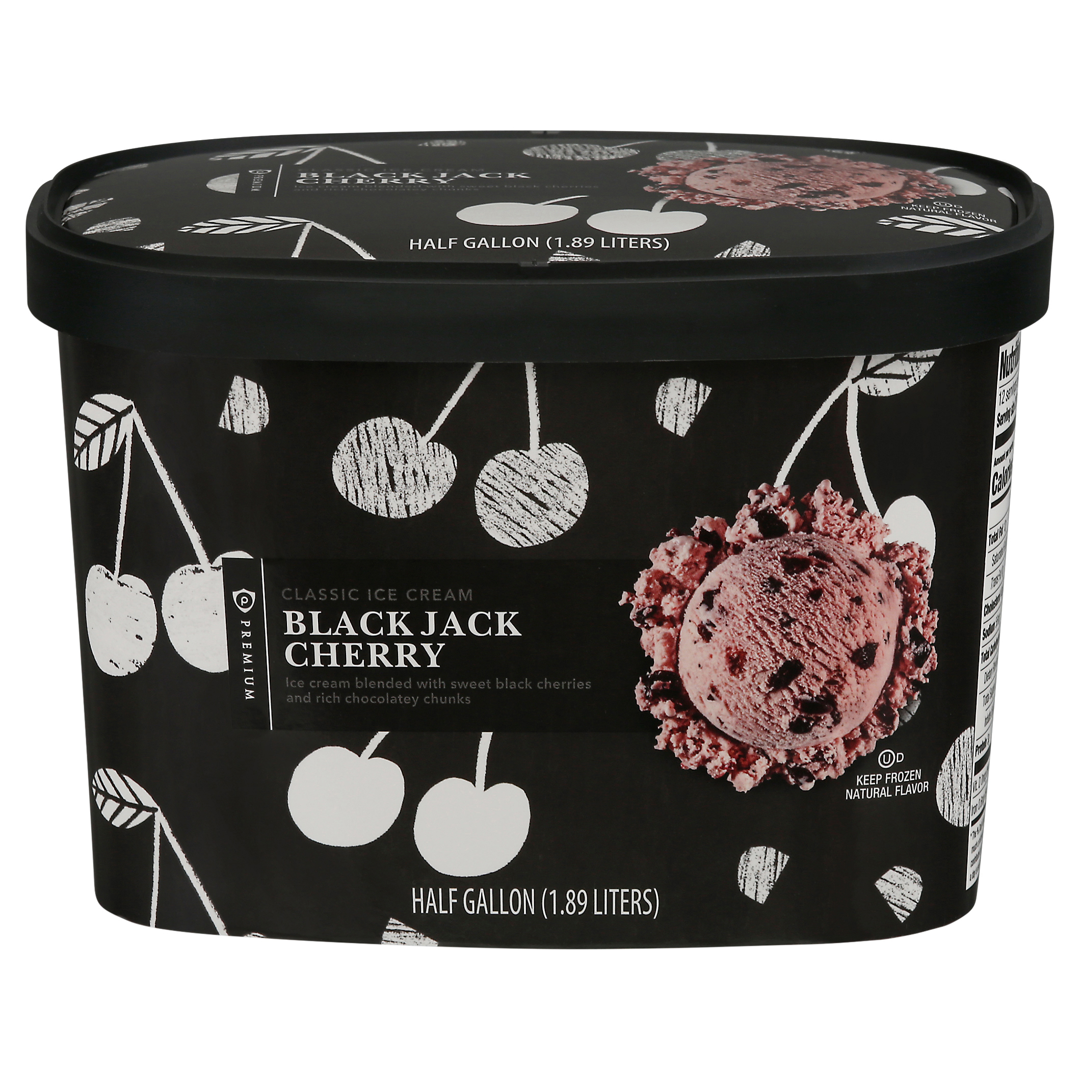 Publix Premium Classic Black Jack Cherry Ice Cream 0.5 gl