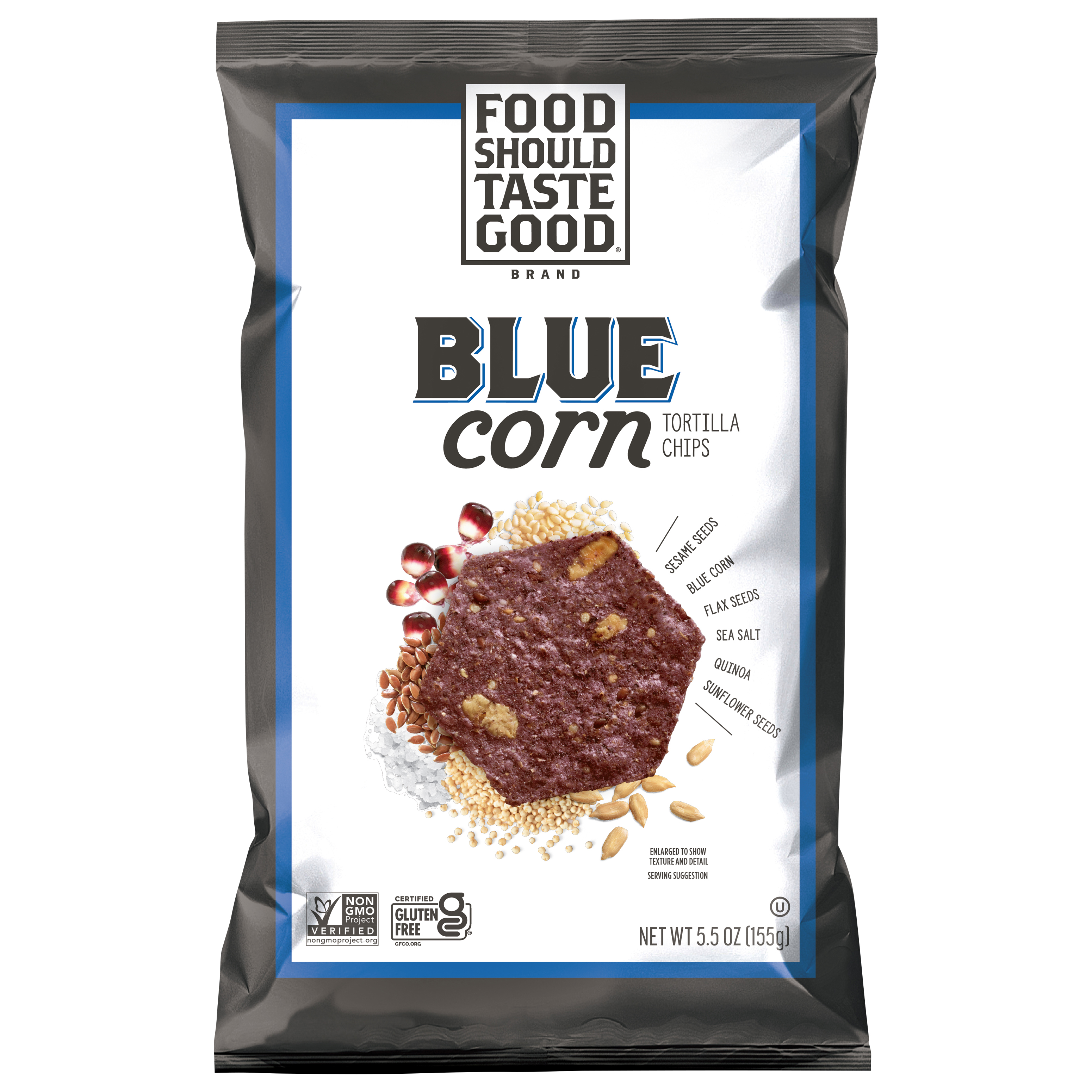 Food Should Taste Good Blue Corn Tortilla Chip,