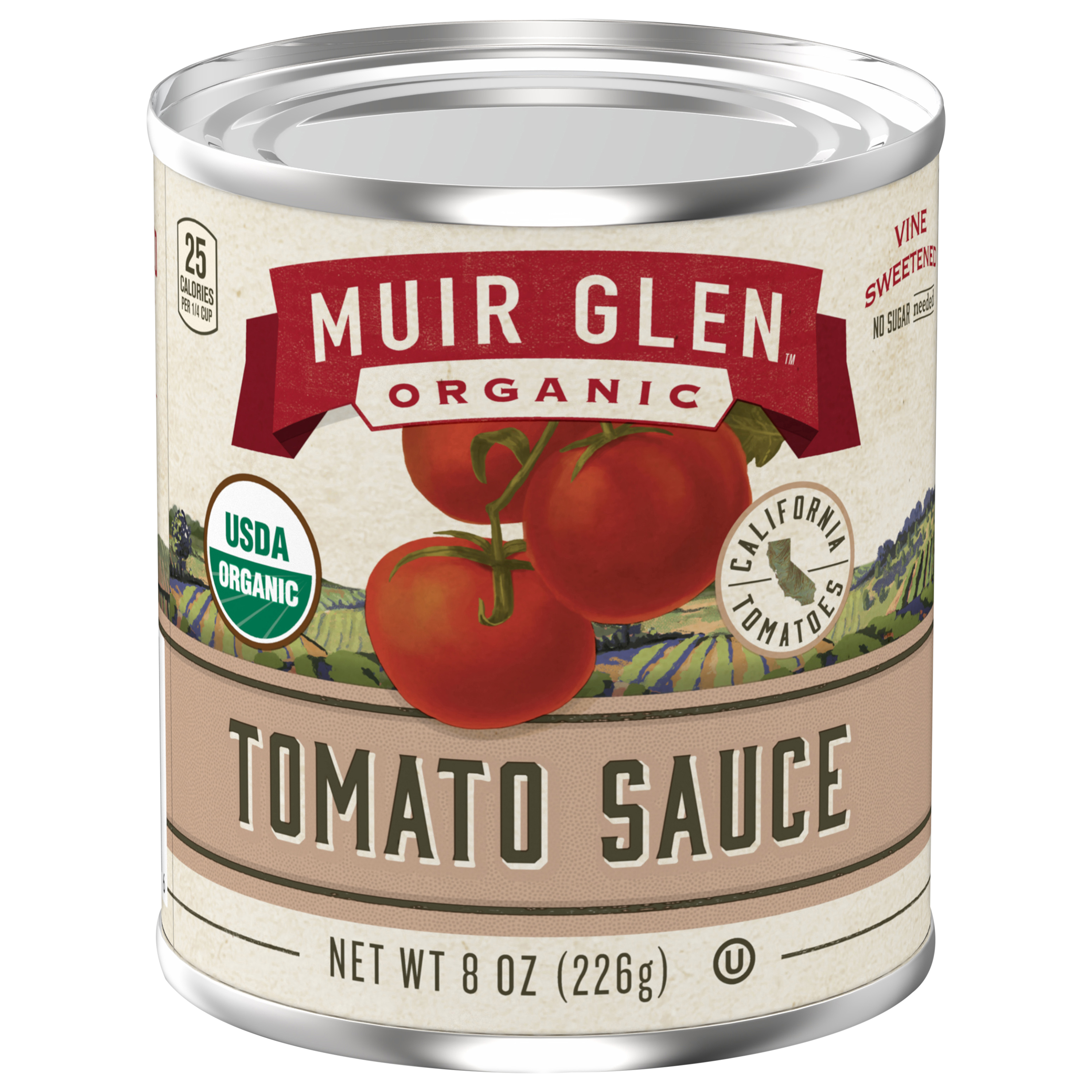 Muir Glen Vine Sweetened Organic Tomato Sauce,