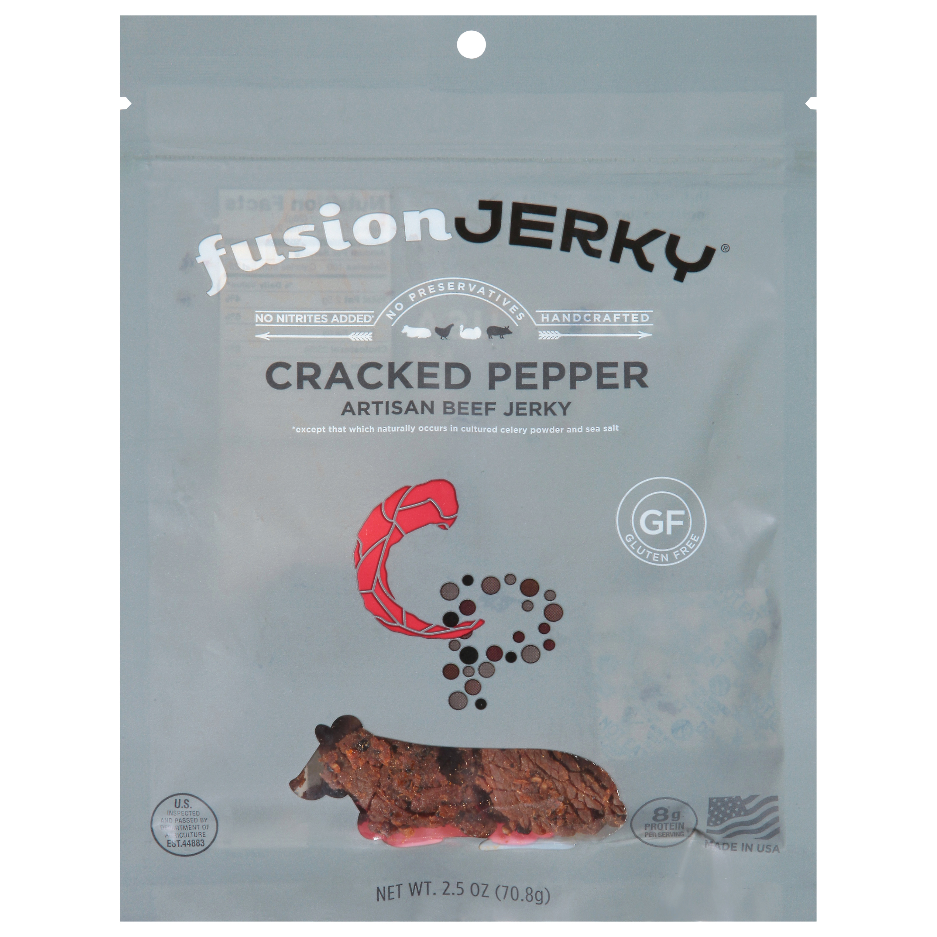 FusionJerky Artisan Cracked Pepper Beef Jerky