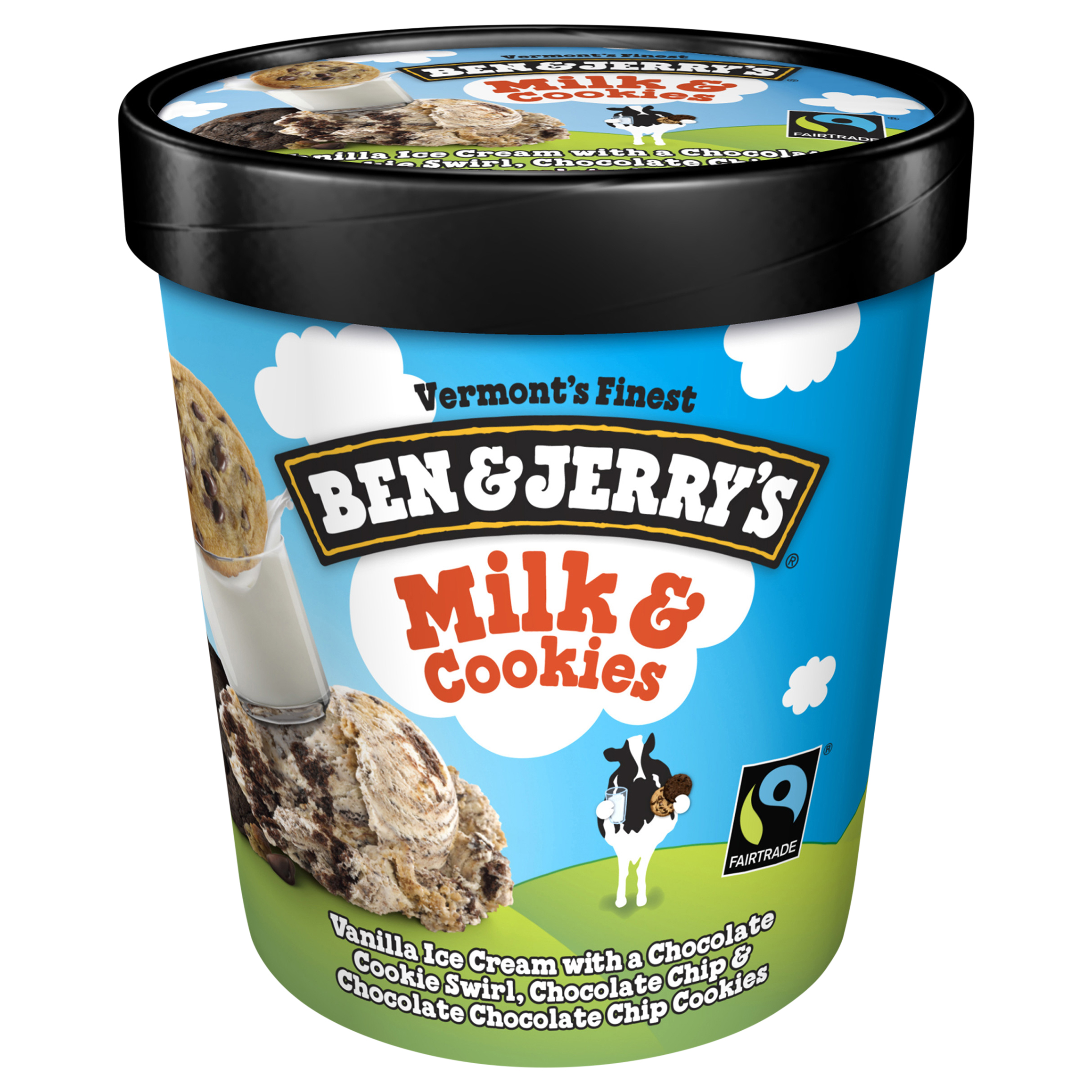 Ben & Jerry's Ice Cream Milk and Cookies