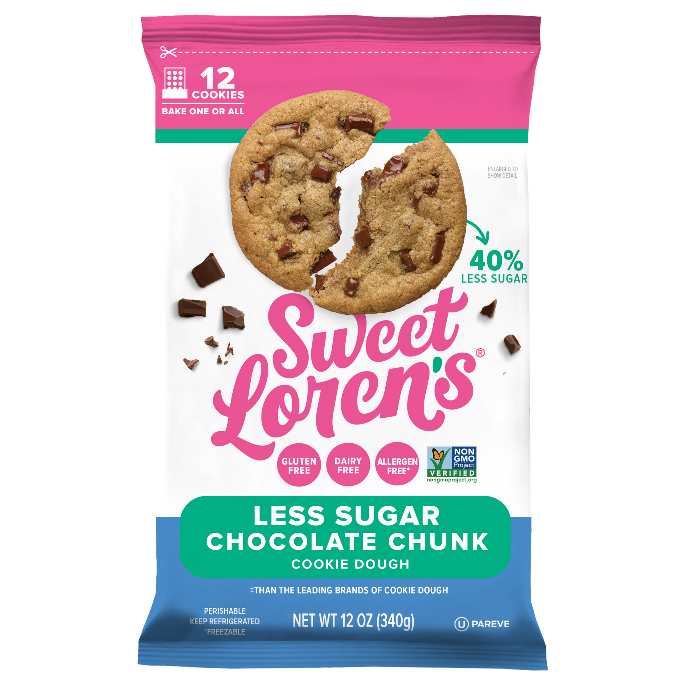 Sweet Loren's Less Sugar Chocolate Chunk Cookie Dough