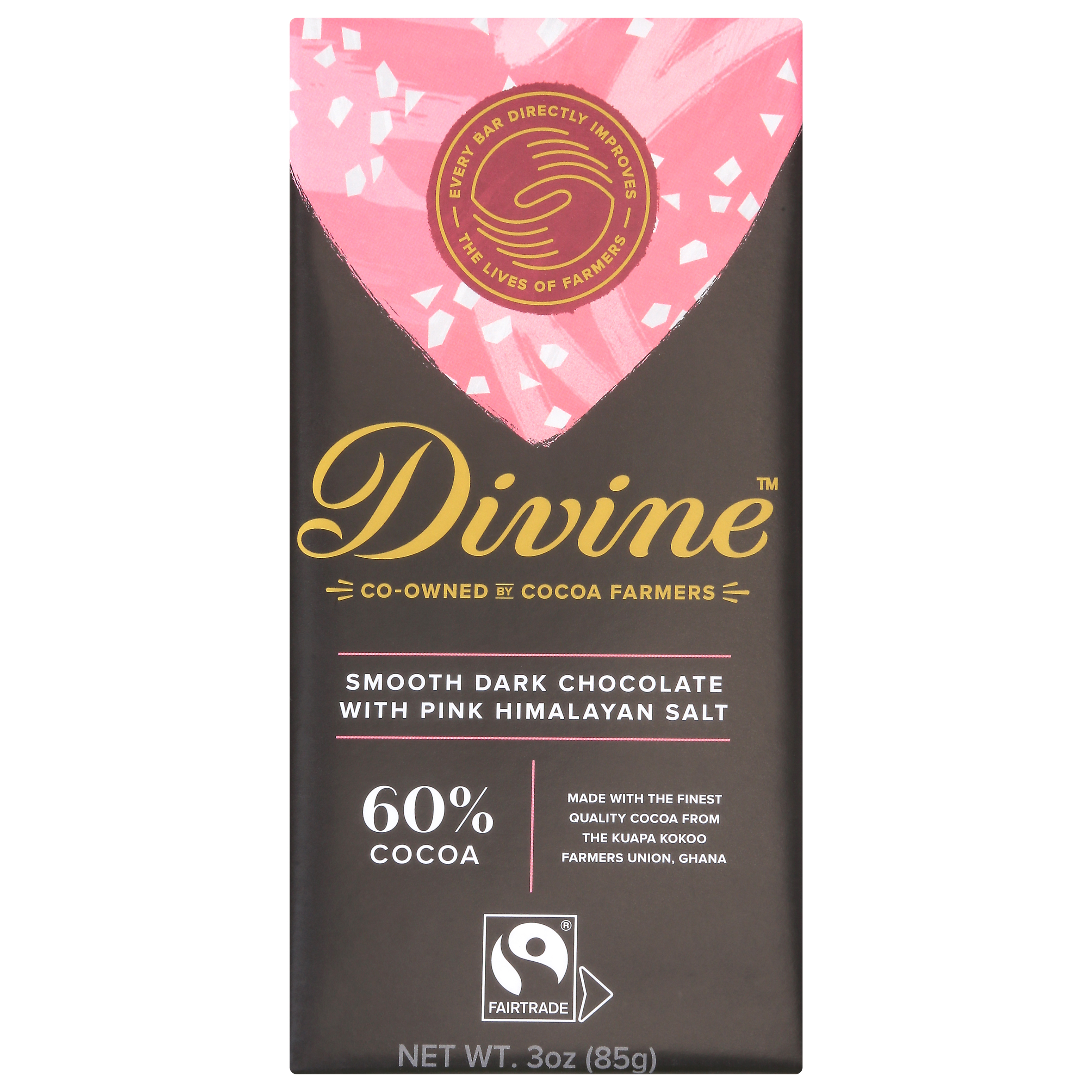 Divine Smooth Dark Chocolate with Pink Himalayan Salt
