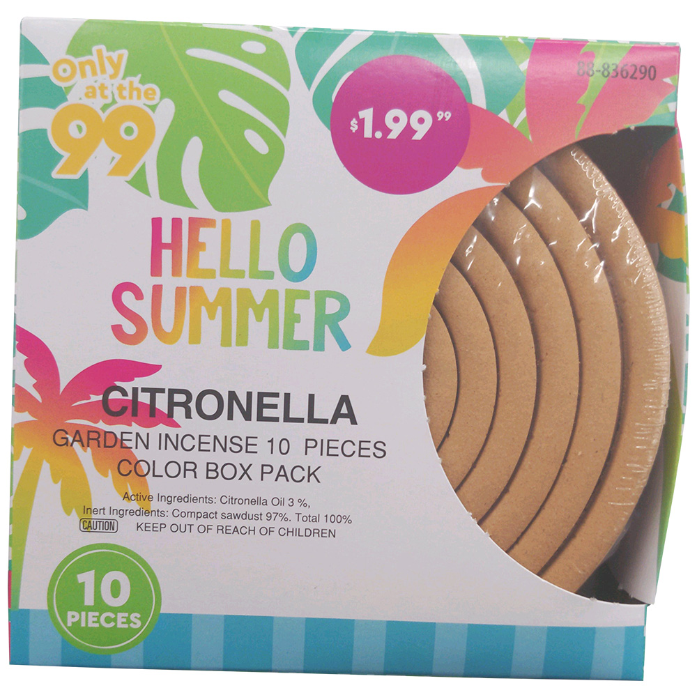 Summer Citronella Incense 10 ct