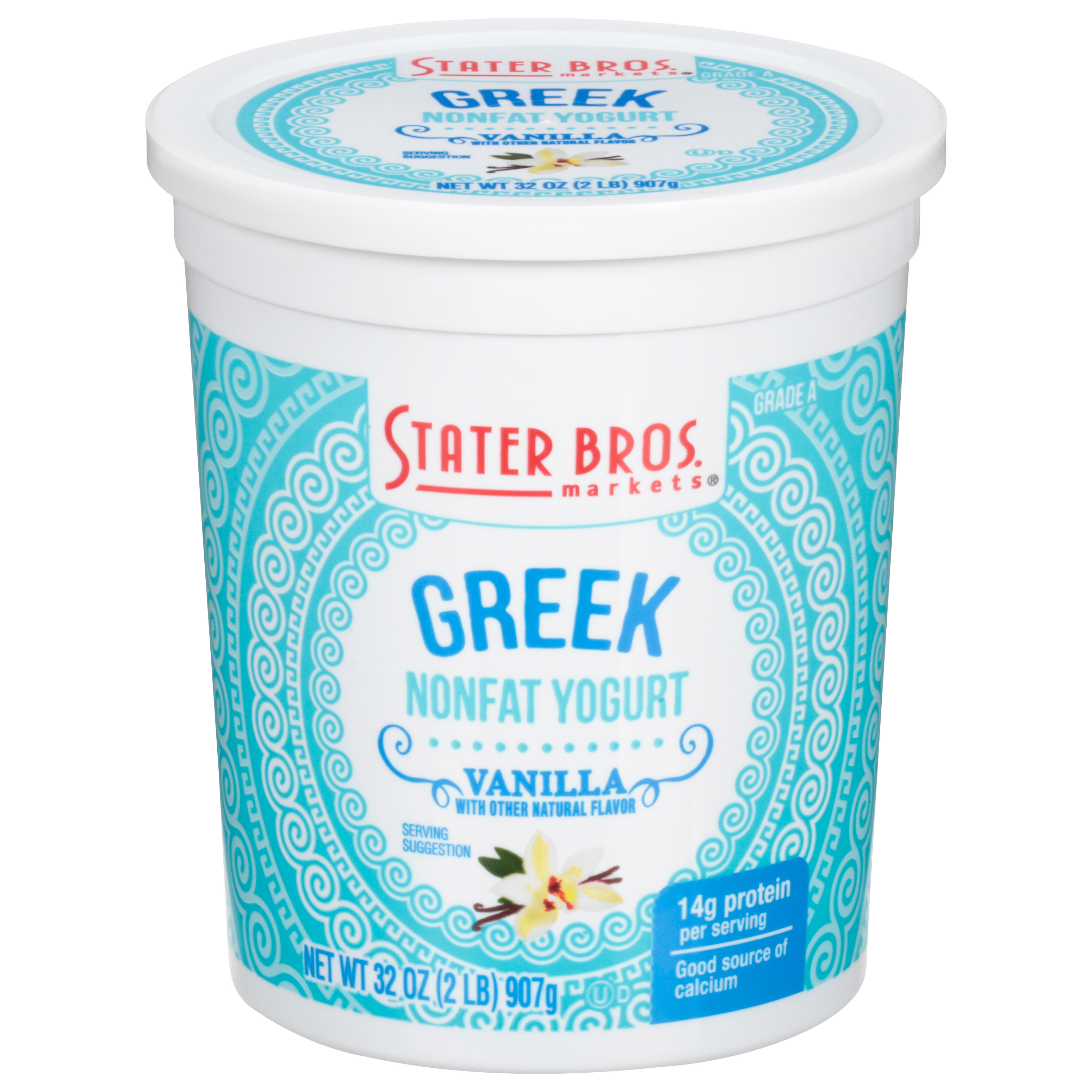 Stater Bros. Markets Greek Nonfat Vanilla Yogurt 32 oz