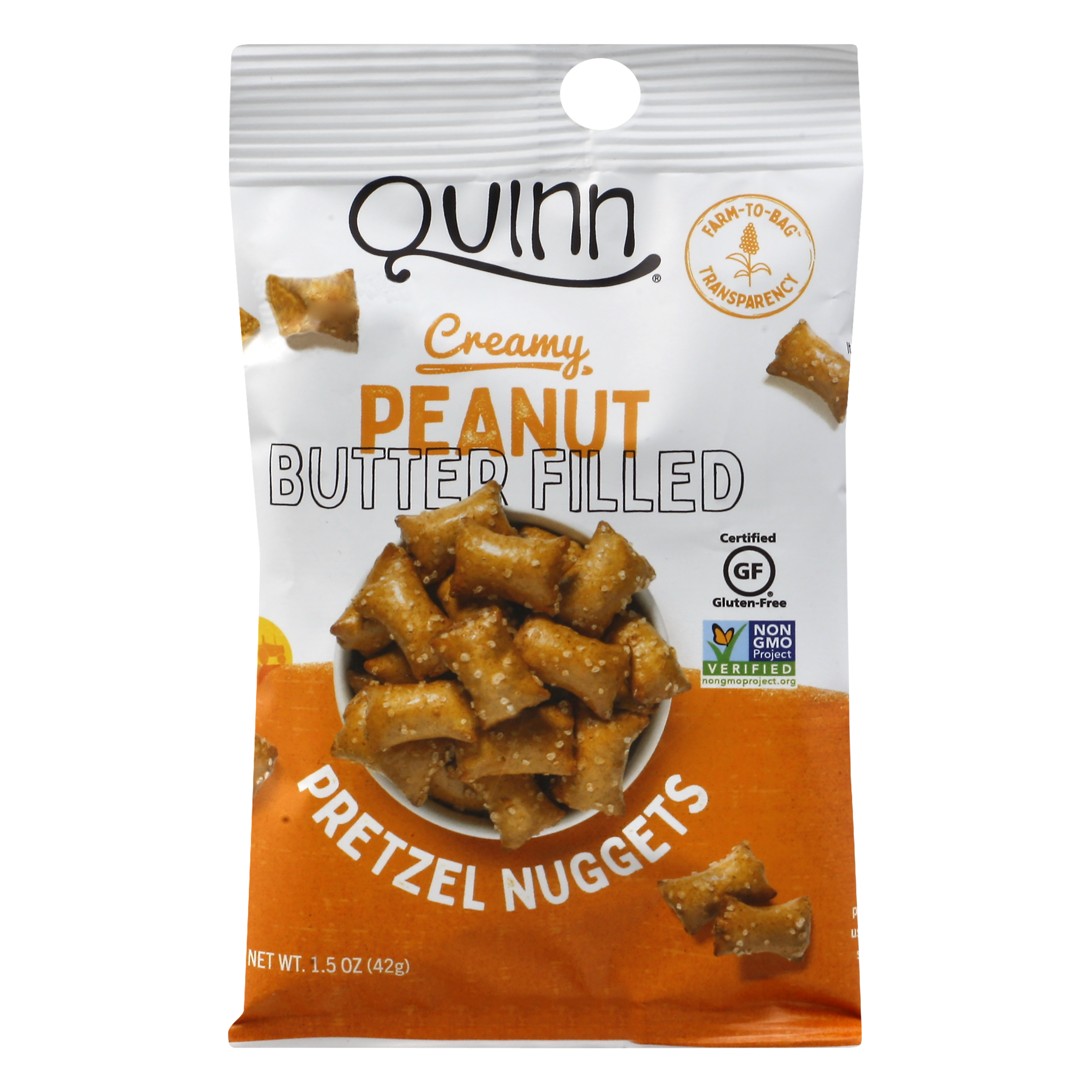 Quinn Creamy Peanut Butter Filled Pretzel Nuggets