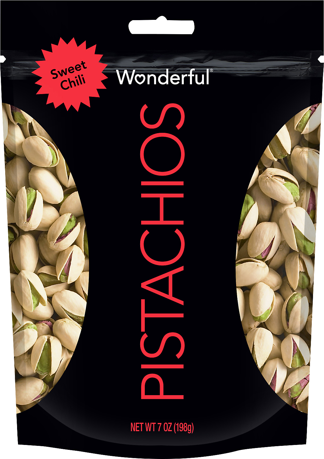  Wonderful Pistachios  10ct 7oz Sweet Chili Pistachios Zip Pouch