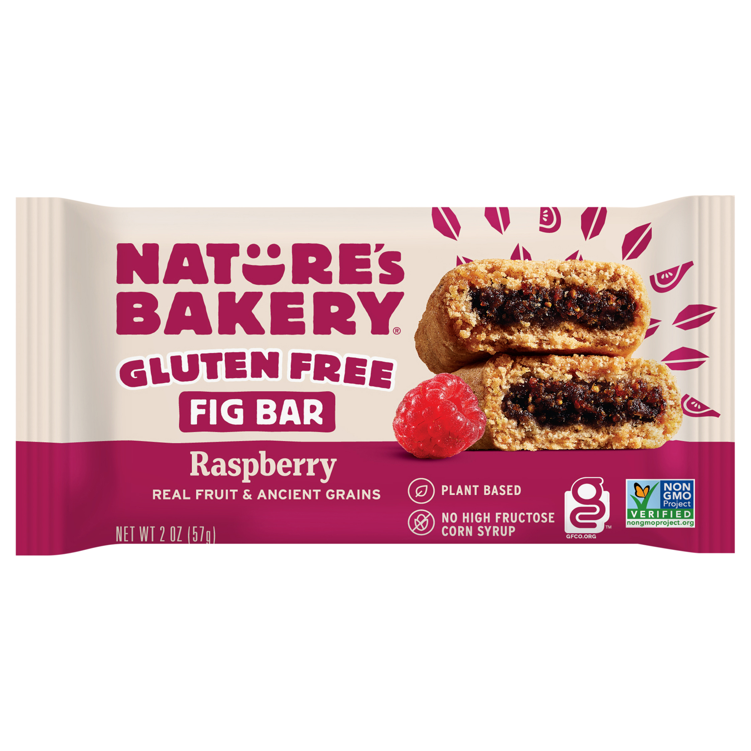 Nature's Bakery Raspberry Gluten Free Fig Bar, Snack Bar,