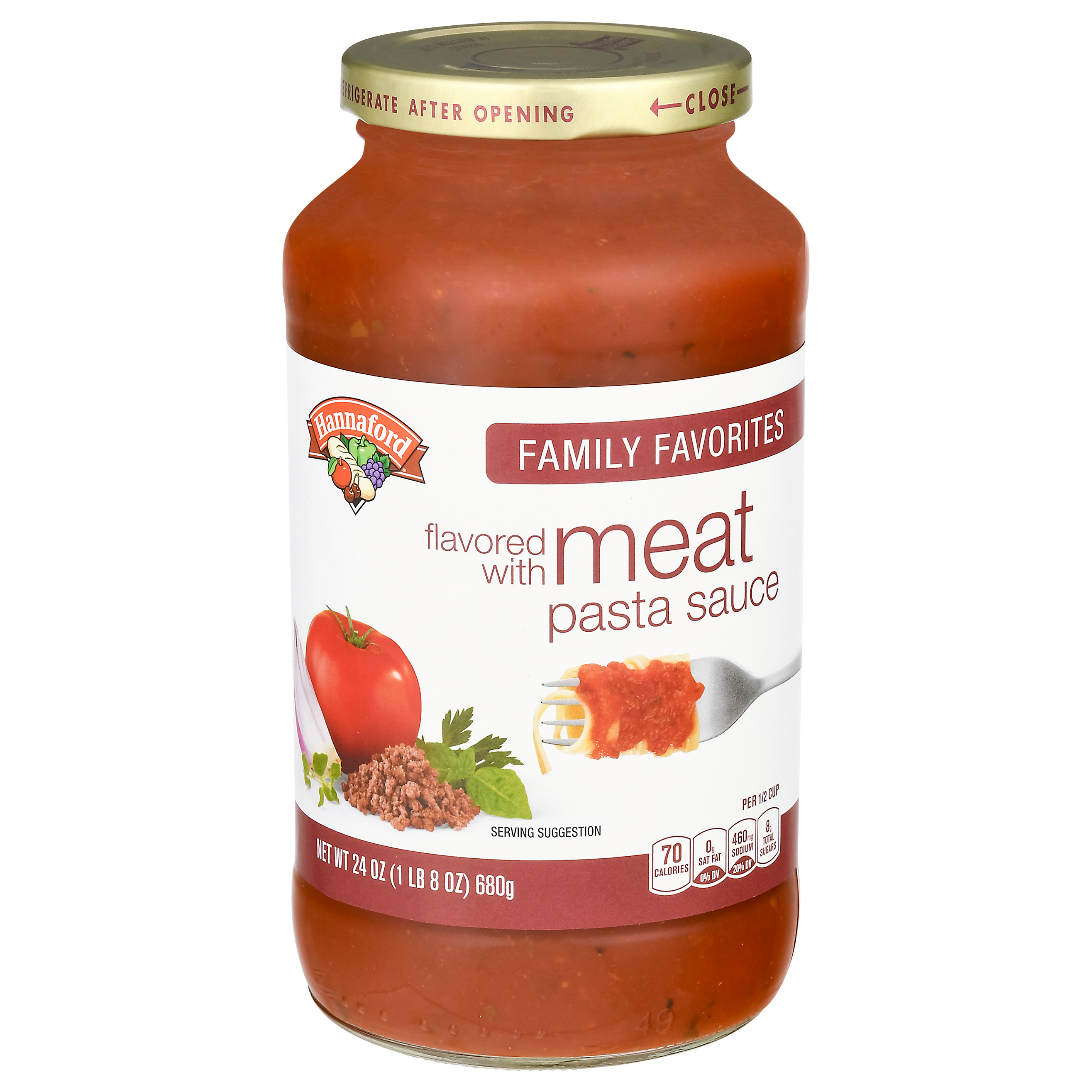 Hannaford Family Favorites Meat Pasta Sauce 24 oz