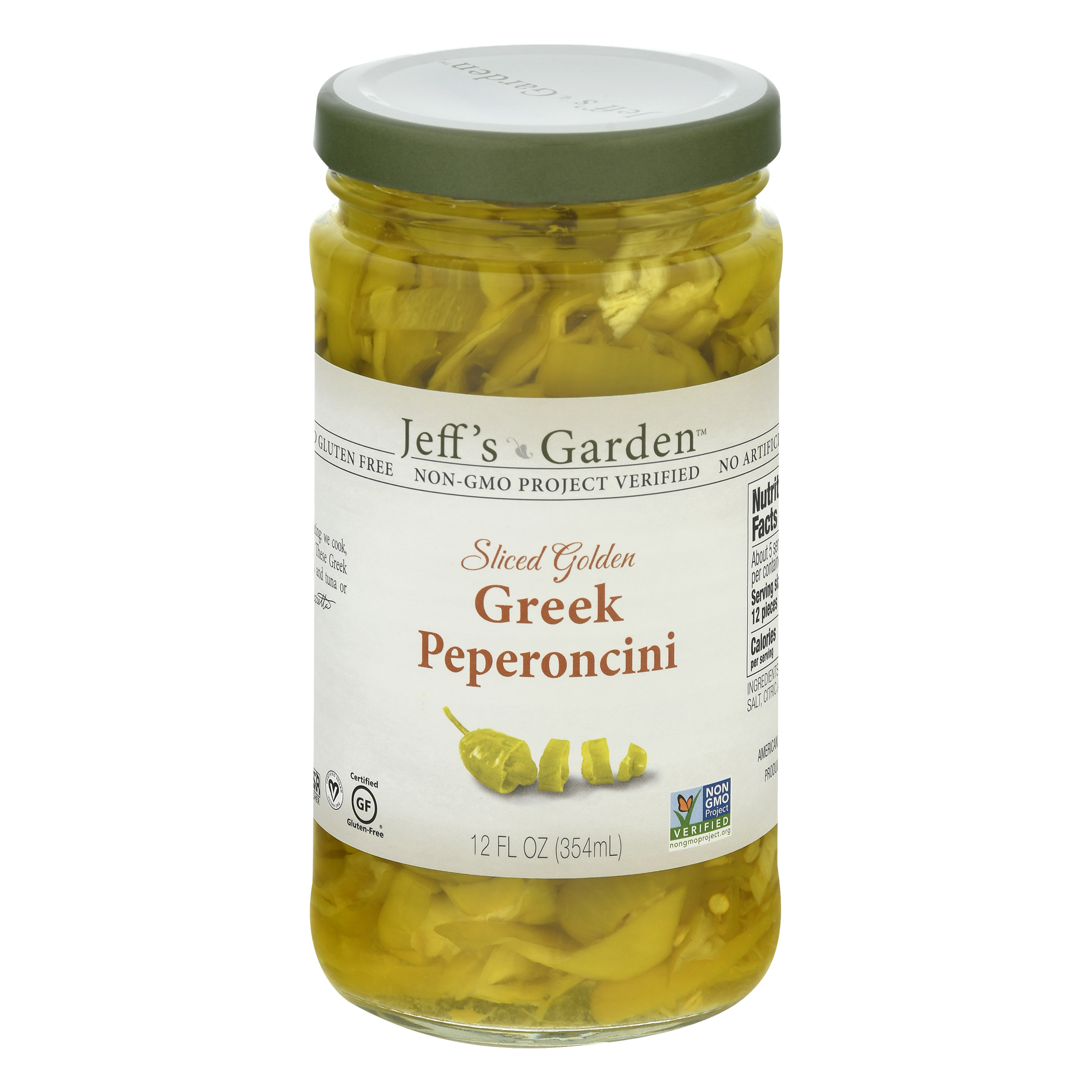 Jeff's Garden Sliced Golden Gluten-Free Greek Peperoncini