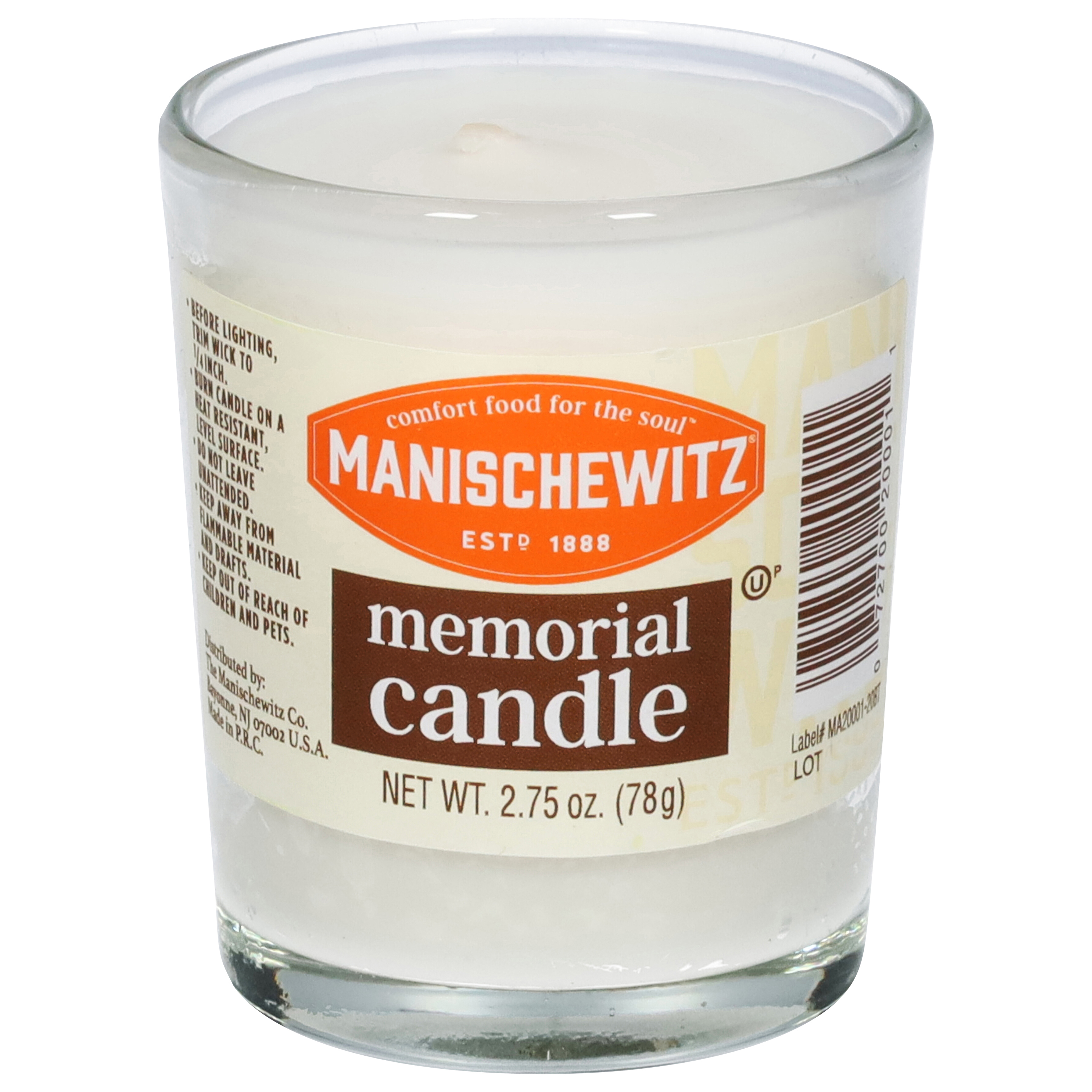 Manischewitz Memorial Candle