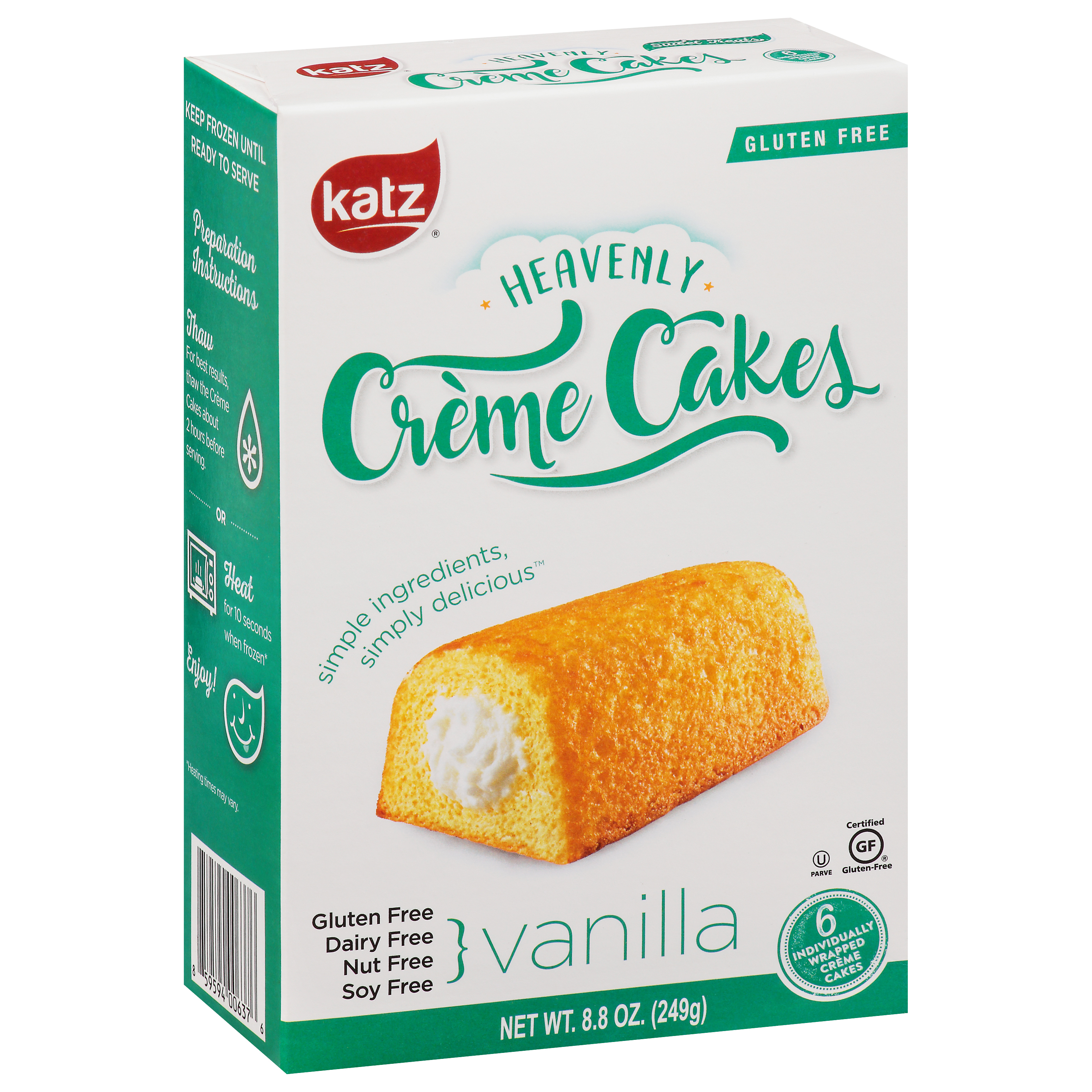 Katz Gluten Free Vanilla Heavenly Creme Cakes