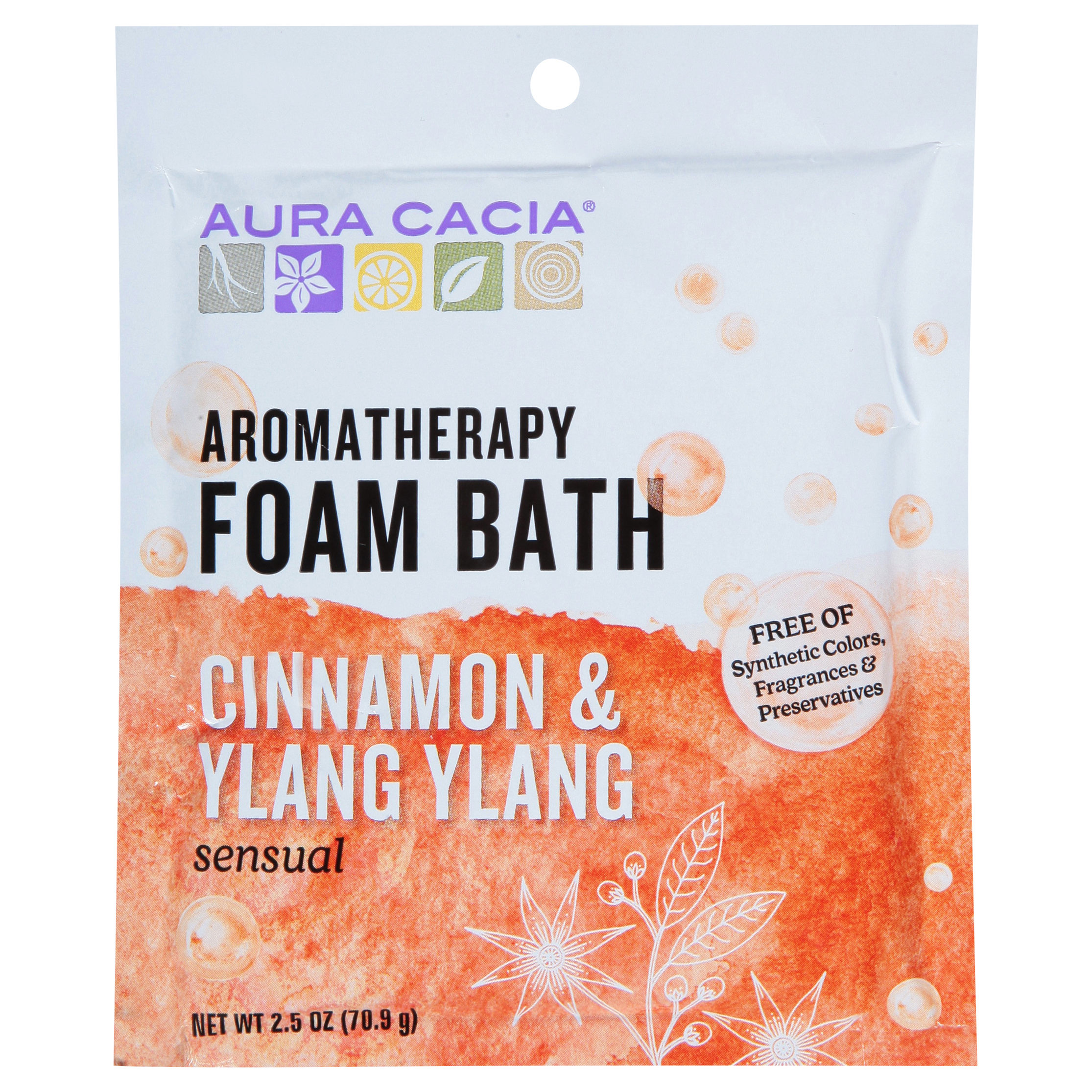 Aura Cacia Sensual Aromatherapy Cinnamon & Ylang Ylang Foam Bath